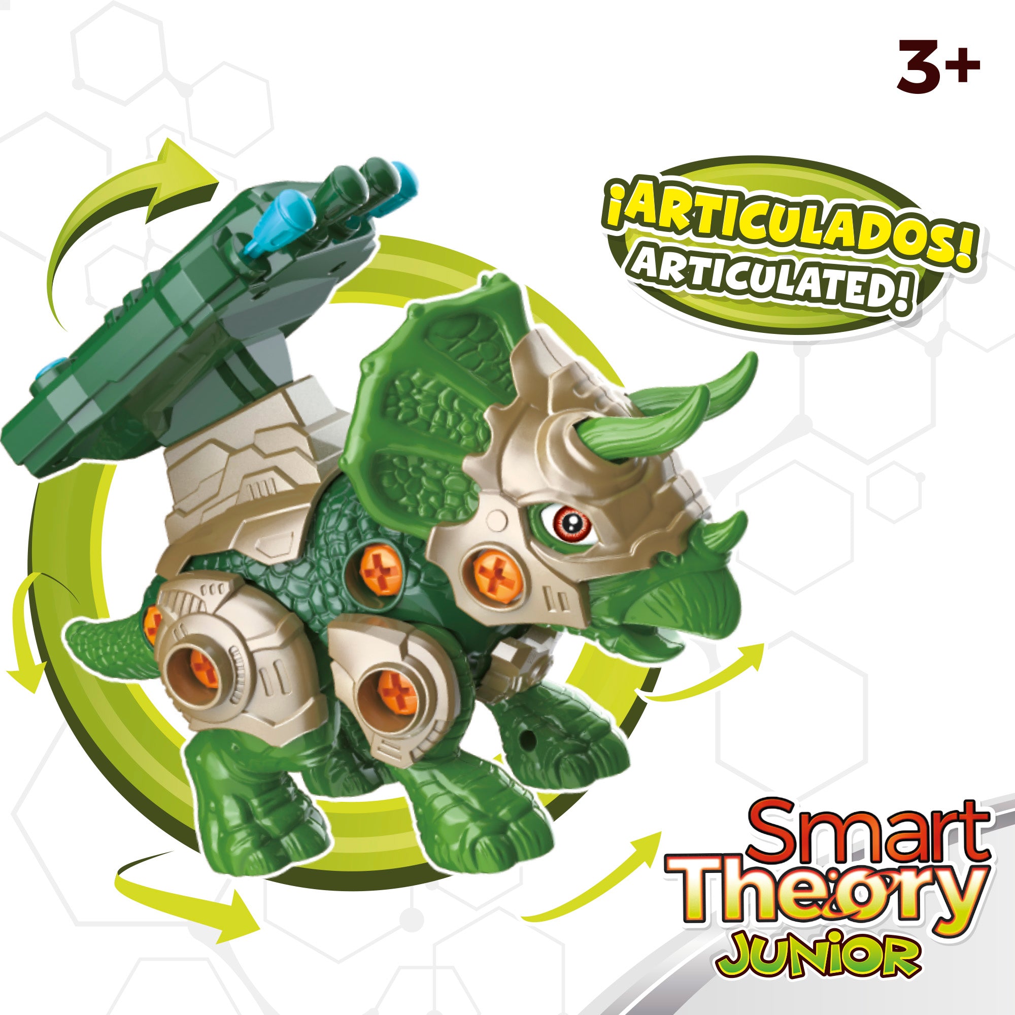 Dinossauros mecânicos 2 em 1 para montar (faça você mesmo) - Smart Theory