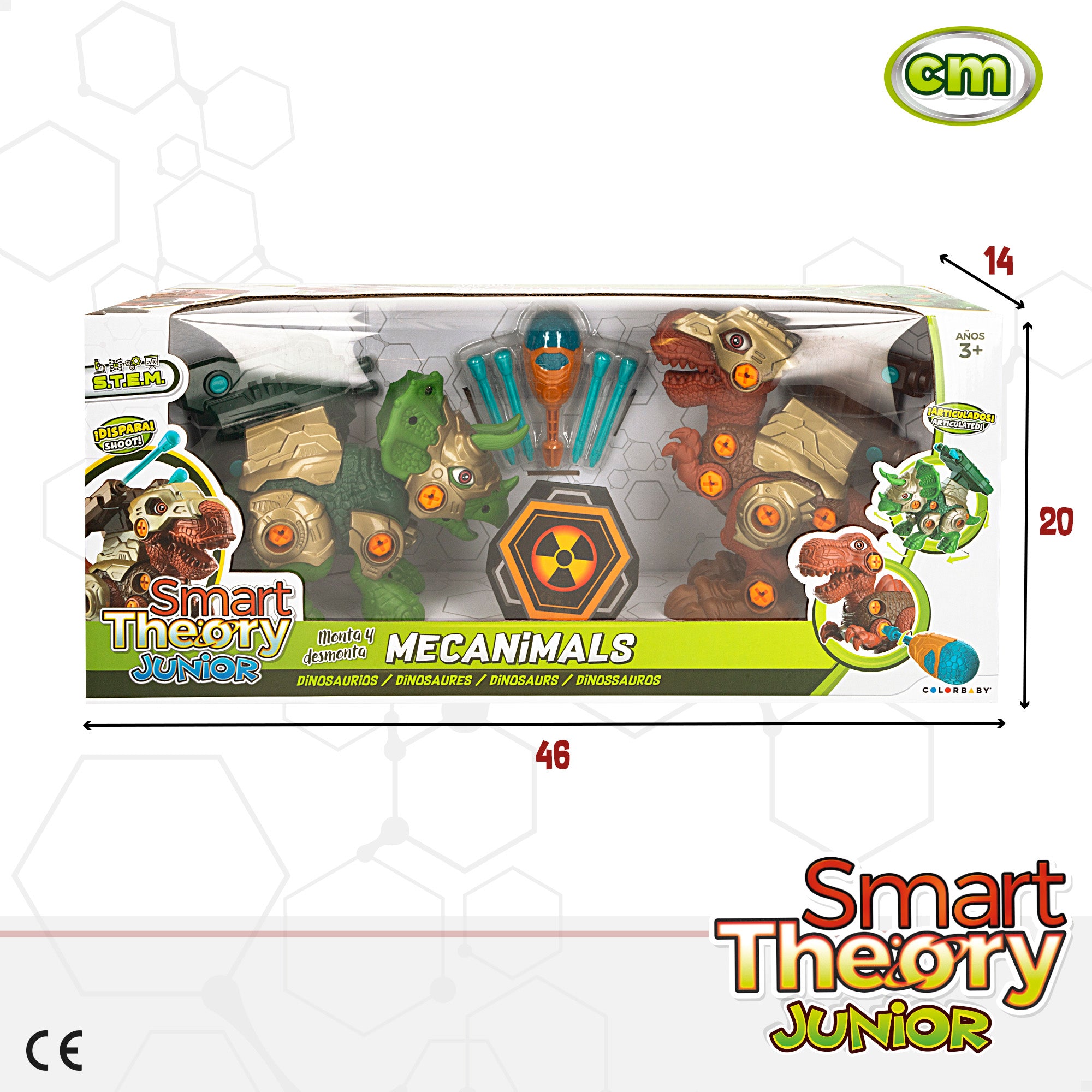 Dinossauros mecânicos 2 em 1 para montar (faça você mesmo) - Smart Theory