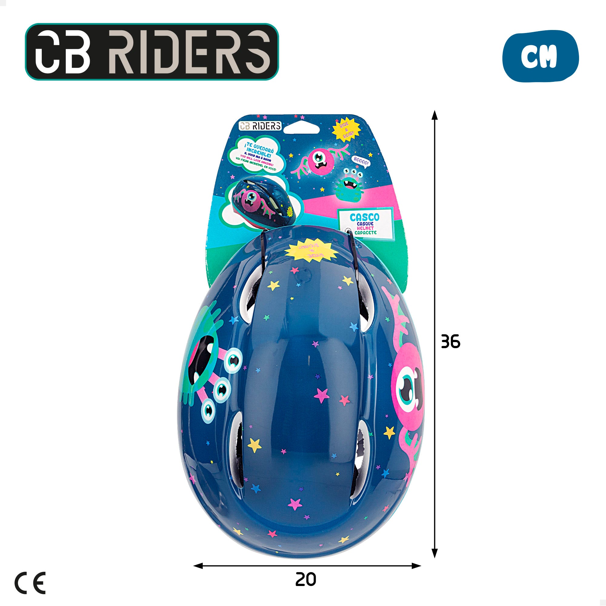 Capacete infantil Monsters CB Riders