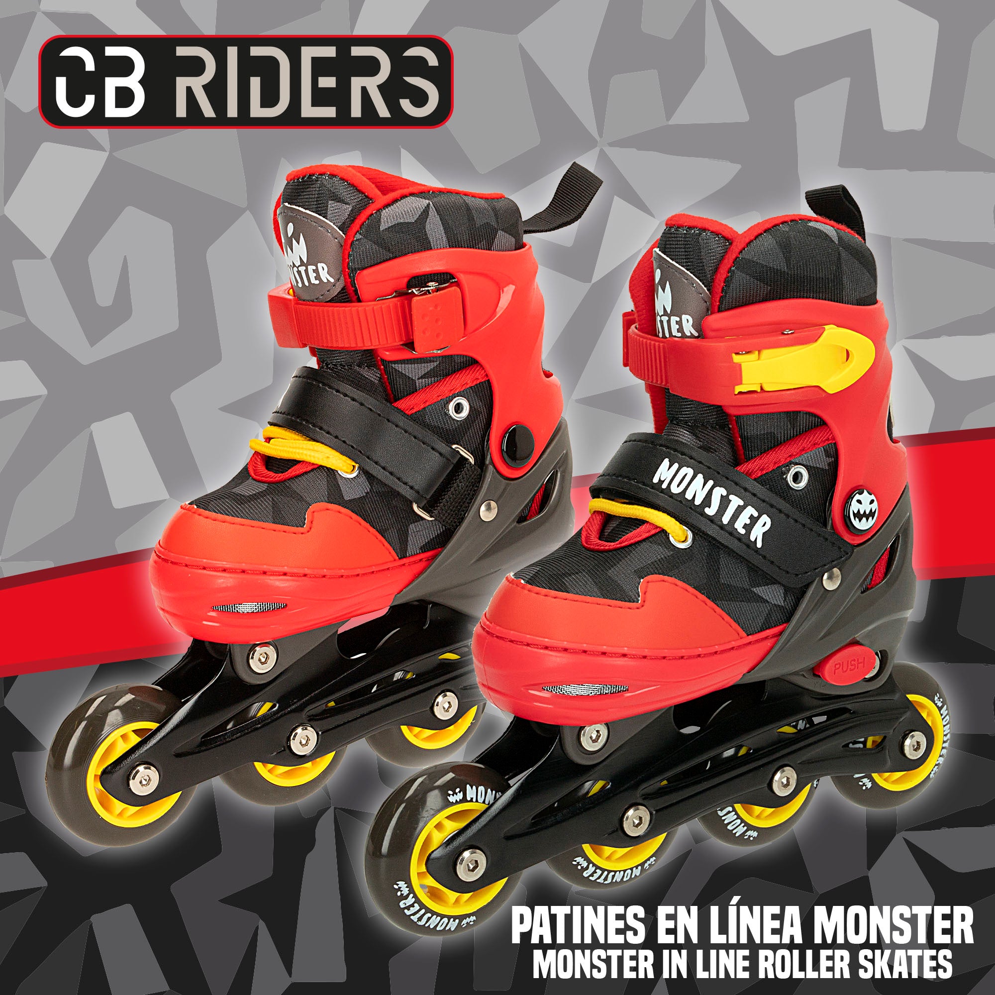 Patins em linha Monster CB Riders, peso máximo de 30 kg