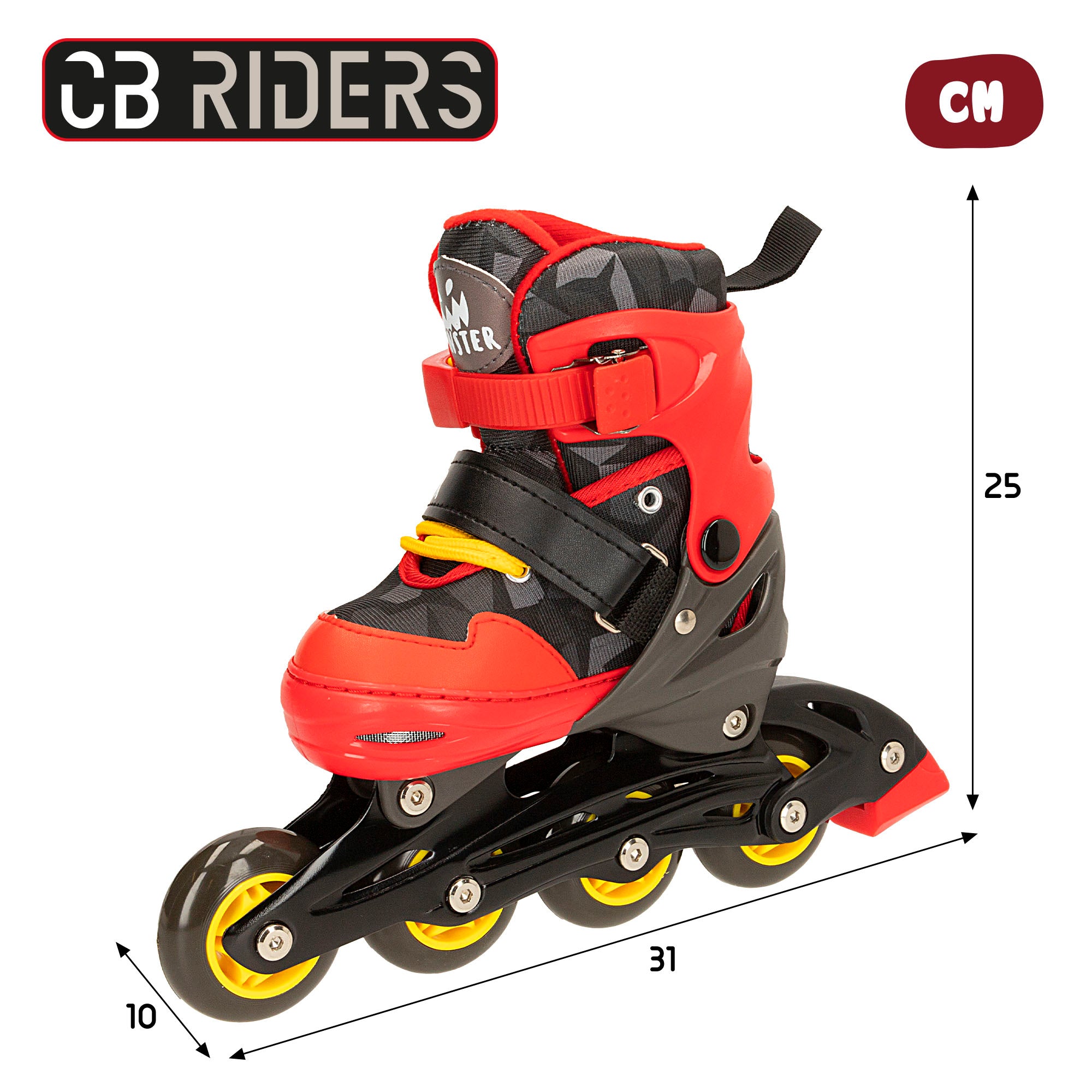 Patins em linha Monster CB Riders, peso máximo de 30 kg
