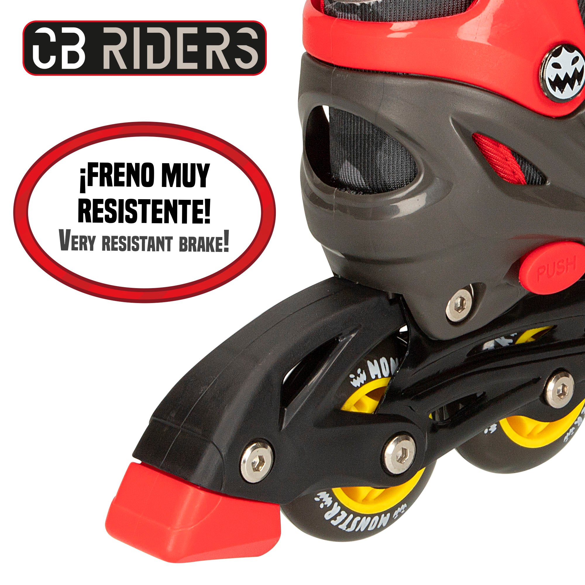 Patins em linha Monster CB Riders, peso máximo de 30 kg