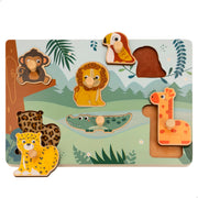 WOOMAX Zookabee Puzzle em madeira com animais e texturas