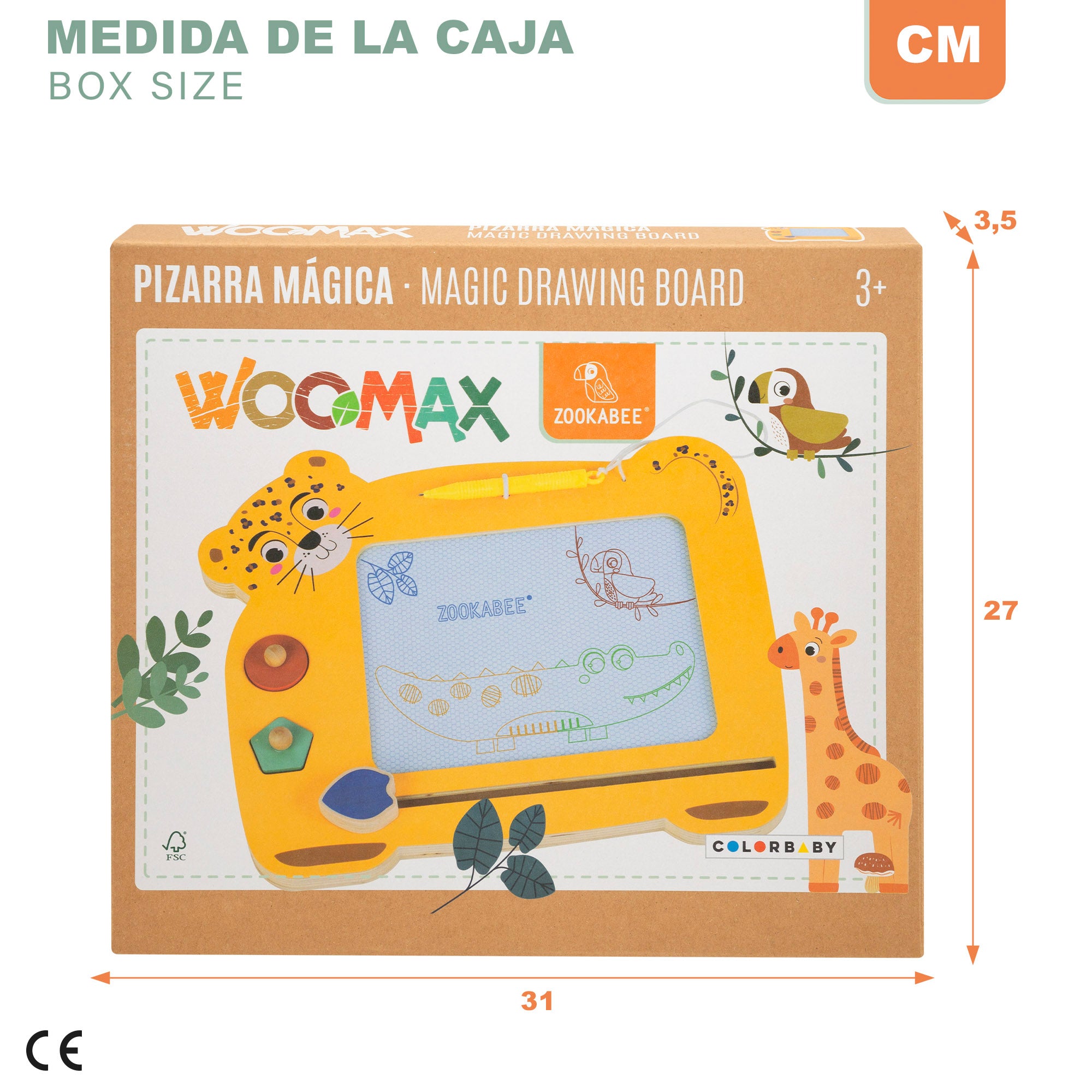 WOOMAX Zookabee Quadro de Desenho Mágico em Madeira