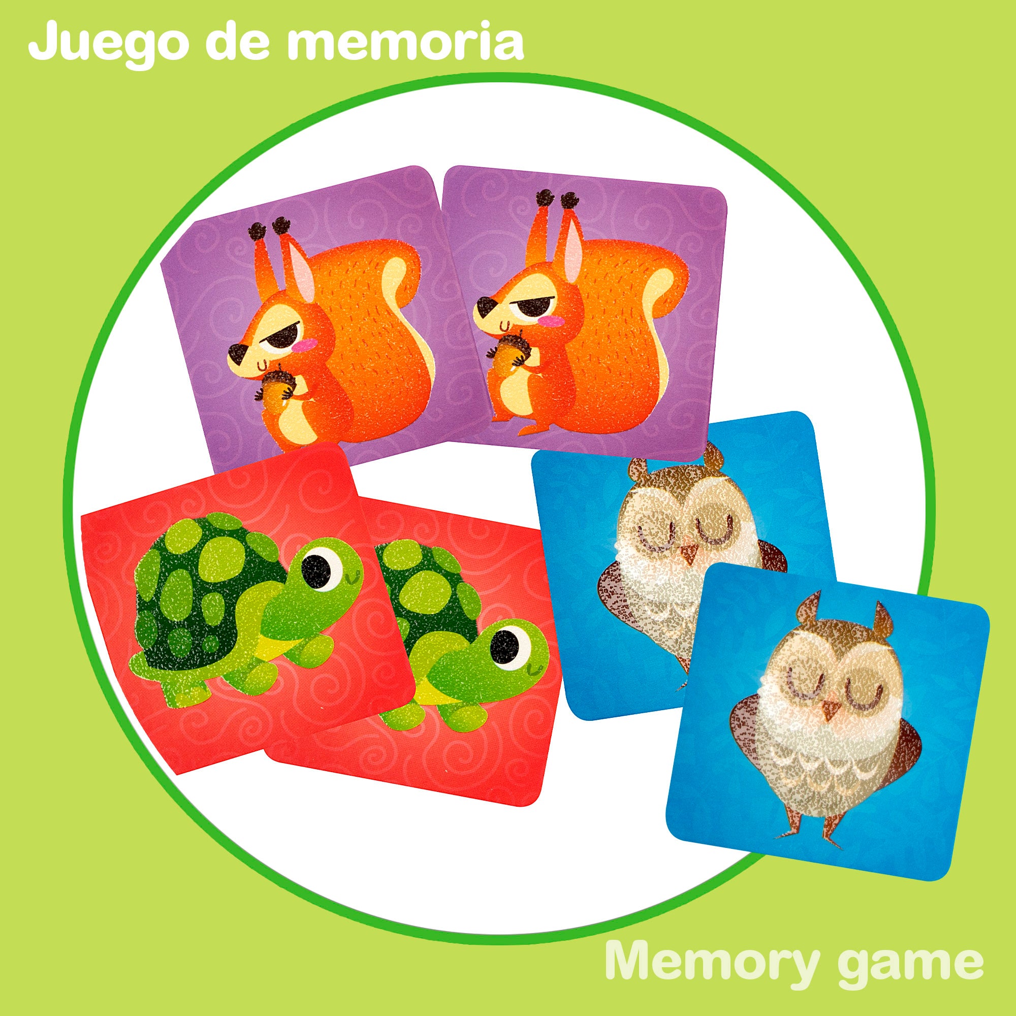 Montessori Lisciani Memo animais de jogo 24 cartas