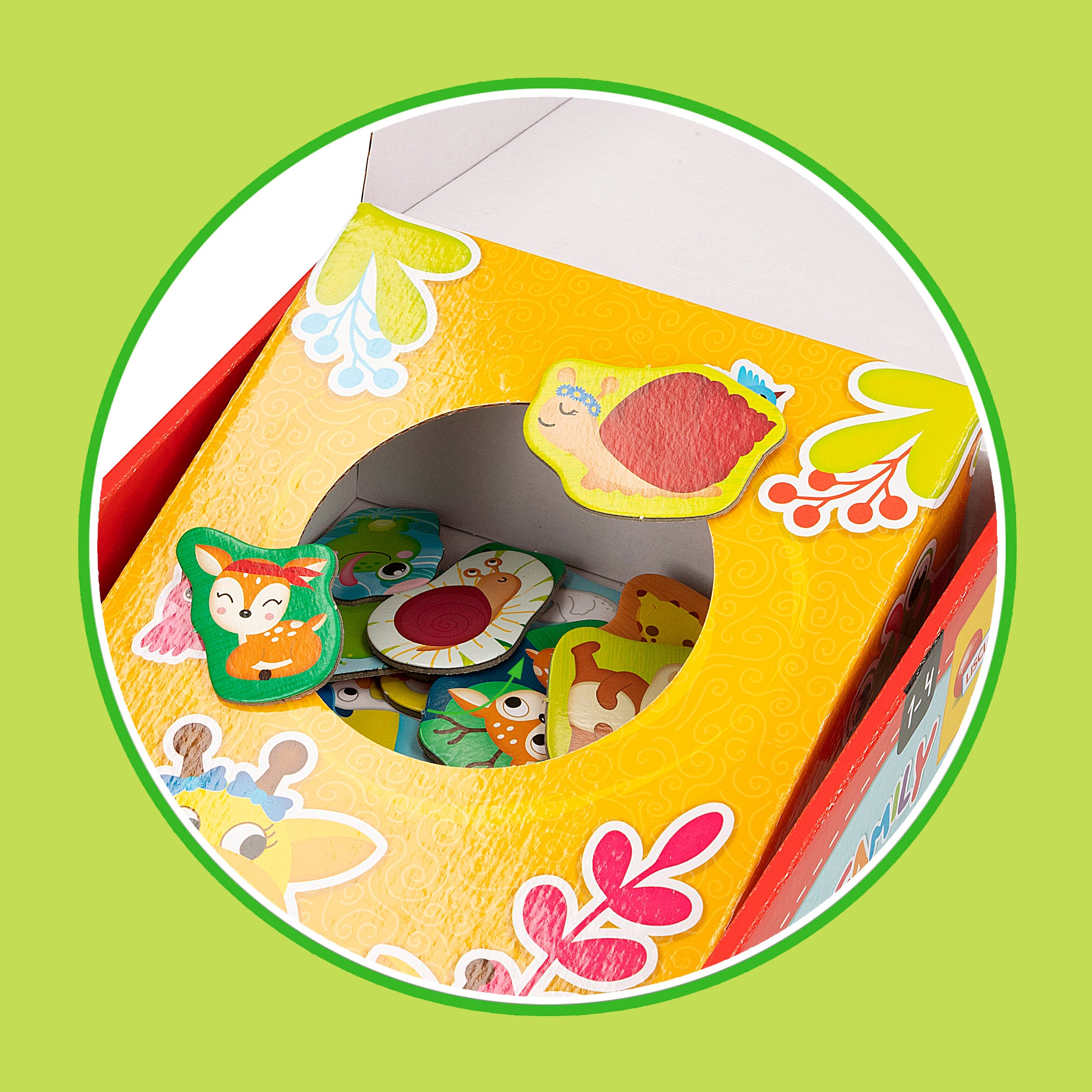 Montessori Lisciani 6 puzzles de encaixe de peças de animais