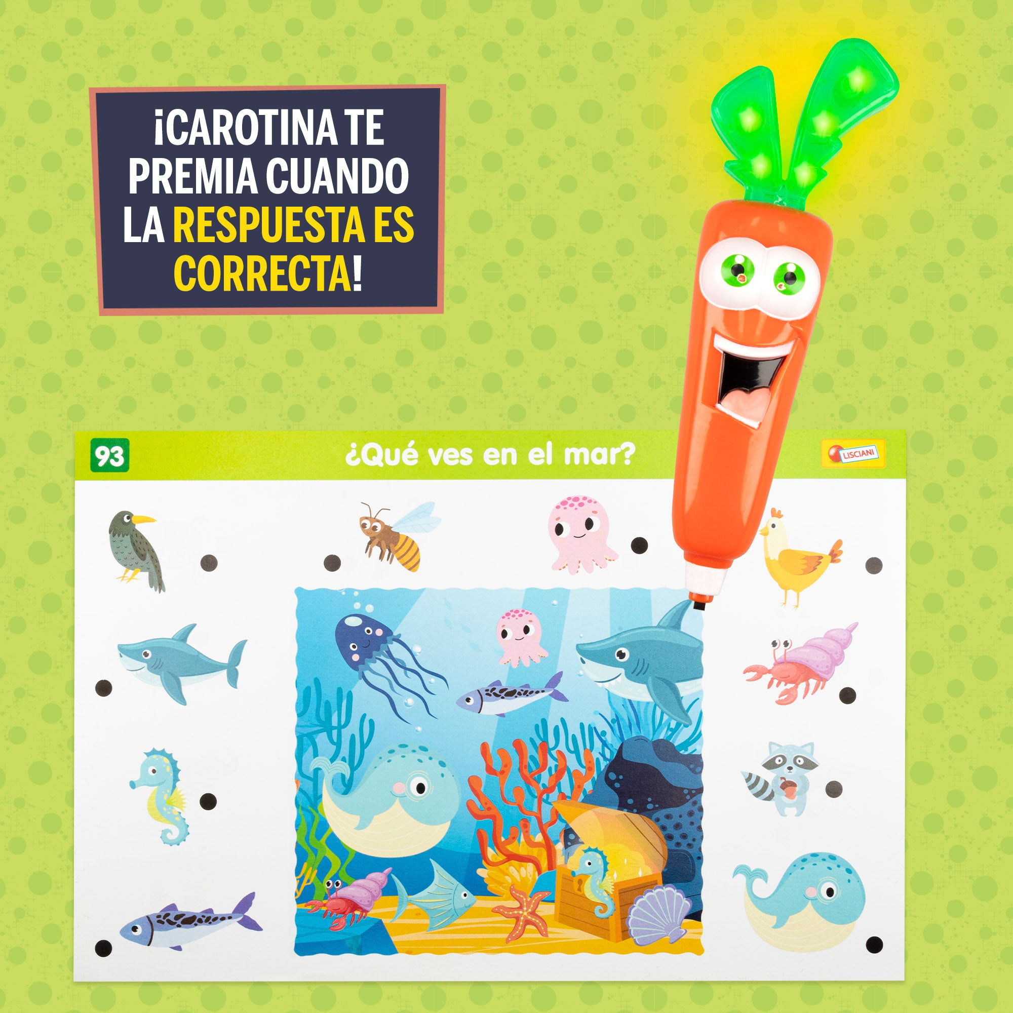 Jogo de tabuleiro 2 em 1 Lisciani com caneta falante Carotina