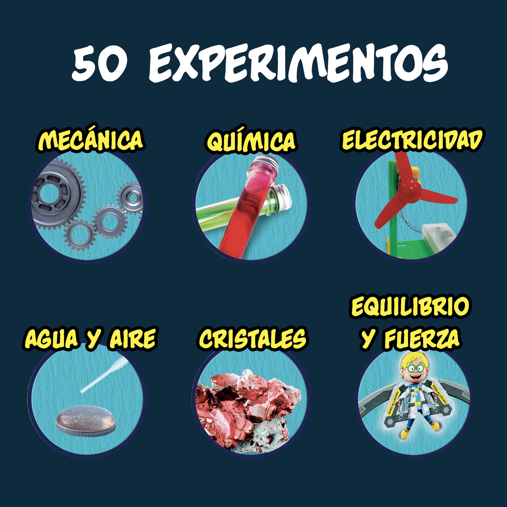 Laboratório Lisciani com 50 experiências científicas. Eu sou um génio.