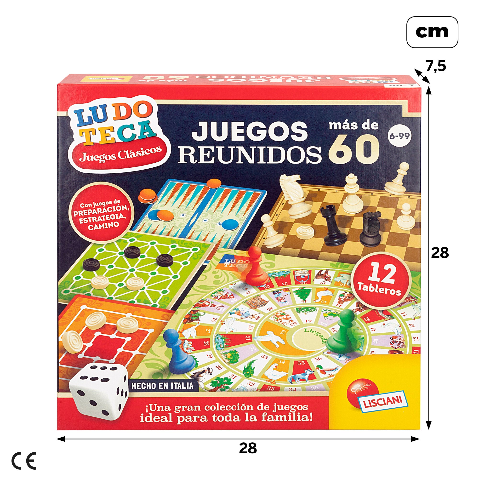 Lisciani Pack com 60 jogos de tabuleiro