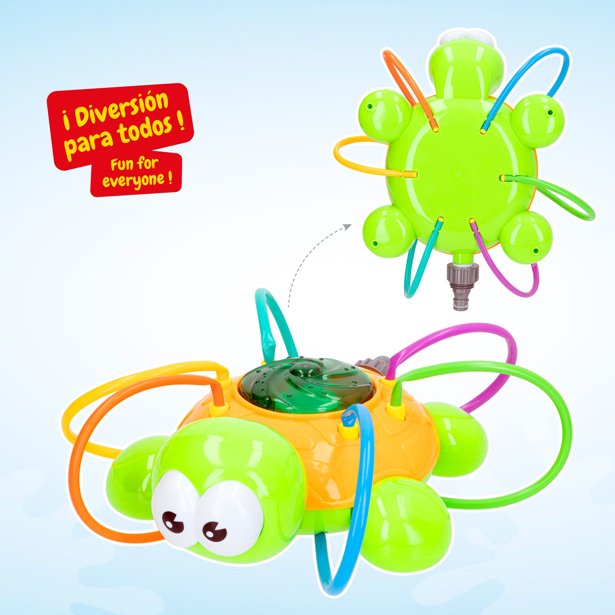 Brinquedo tartaruga Aqua World com aspersor de água