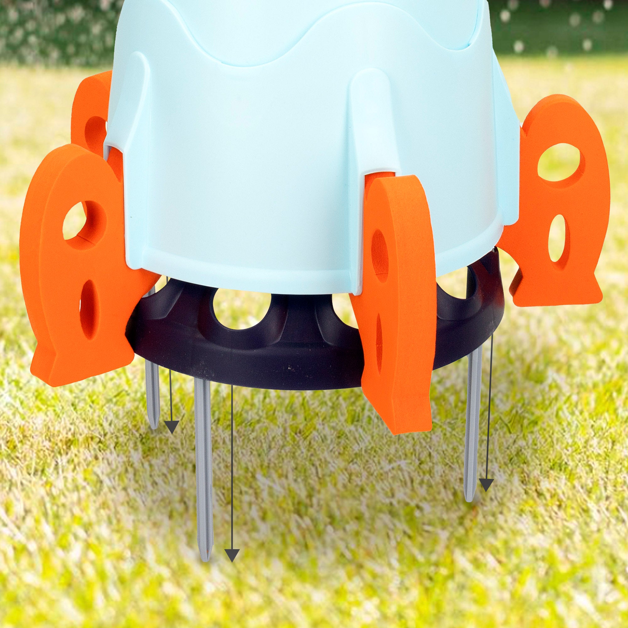 Pulverizador de água em formato de foguetão espacial da Aqua World