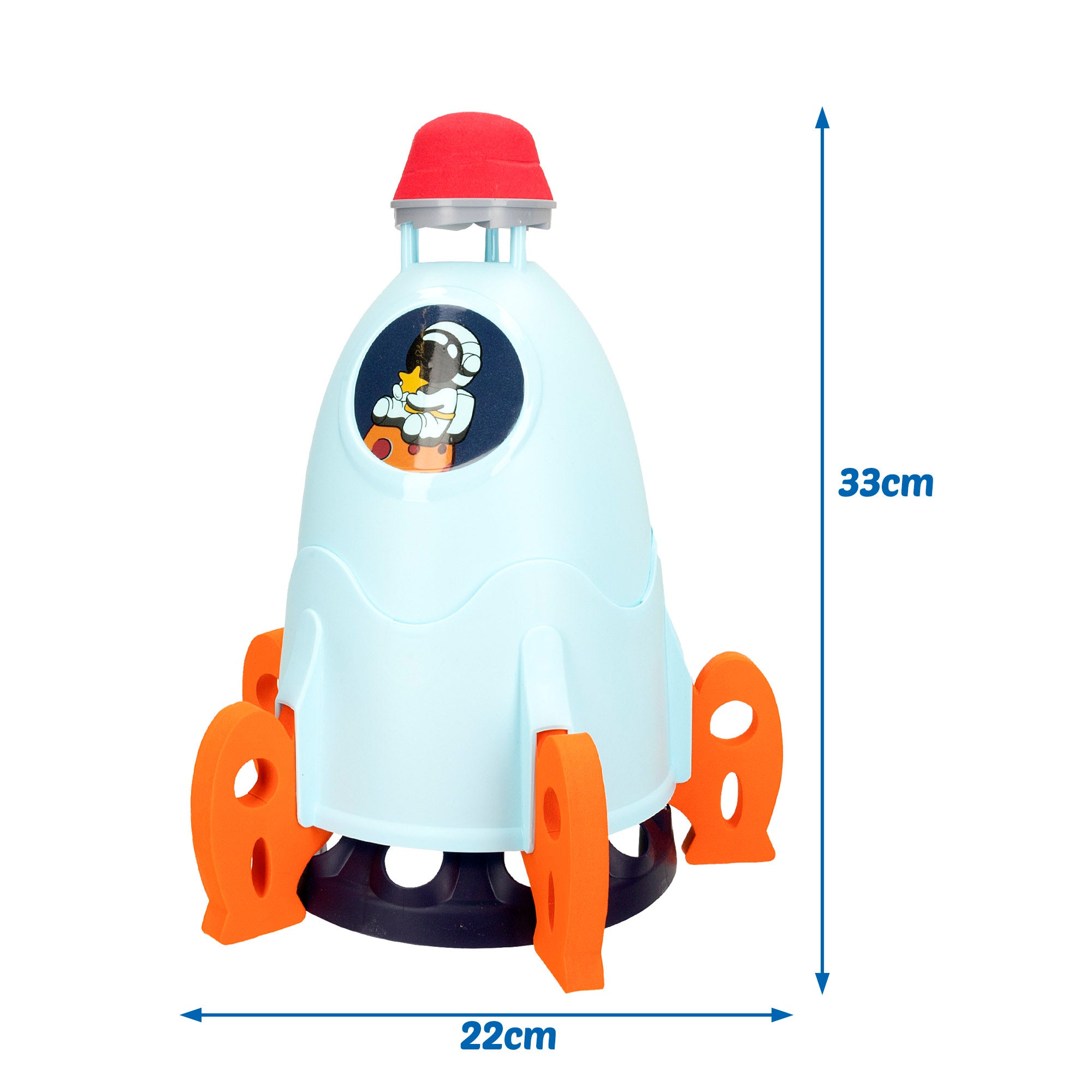 Pulverizador de água em formato de foguetão espacial da Aqua World