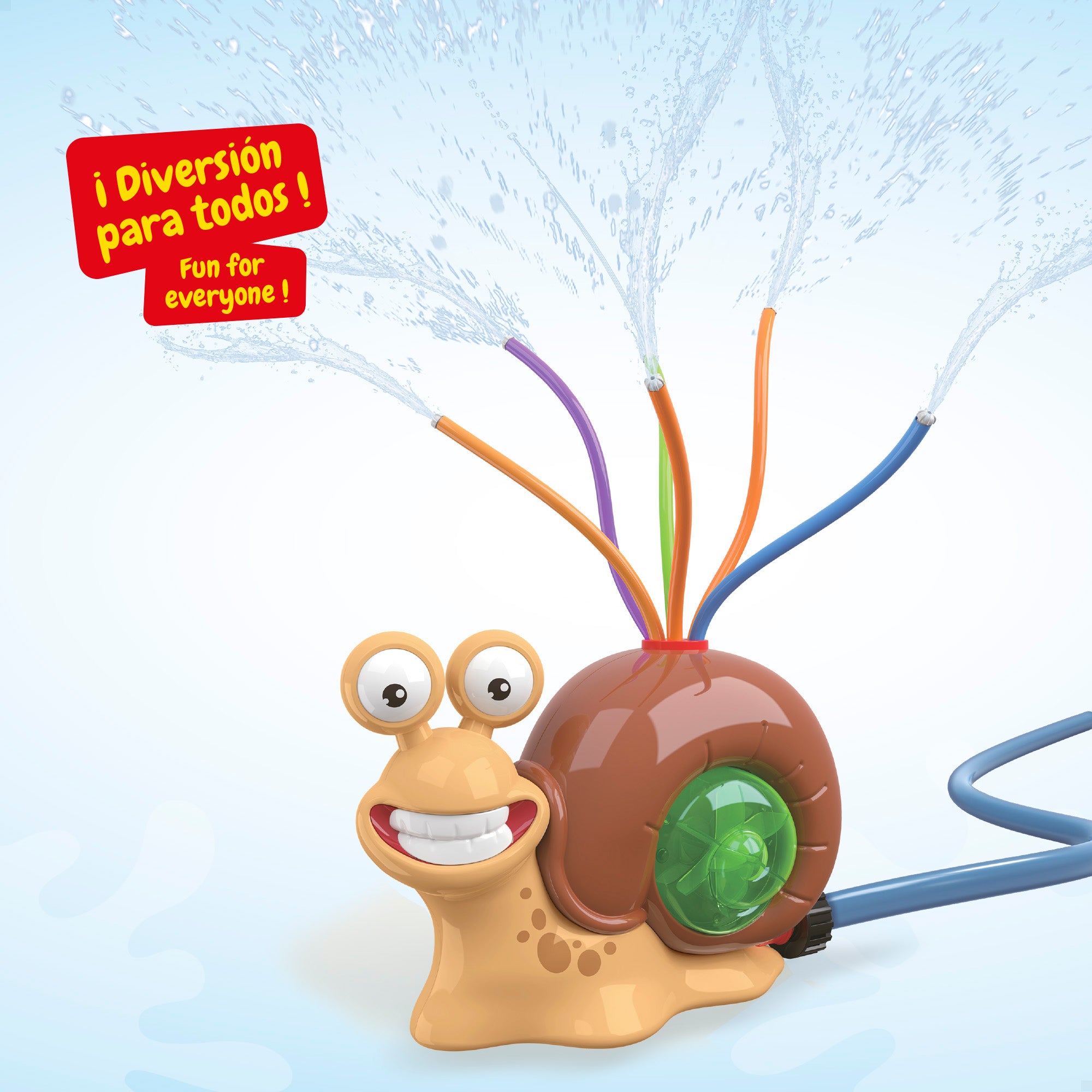 Brinquedo de aspersor de água em forma de caracol da Aqua World