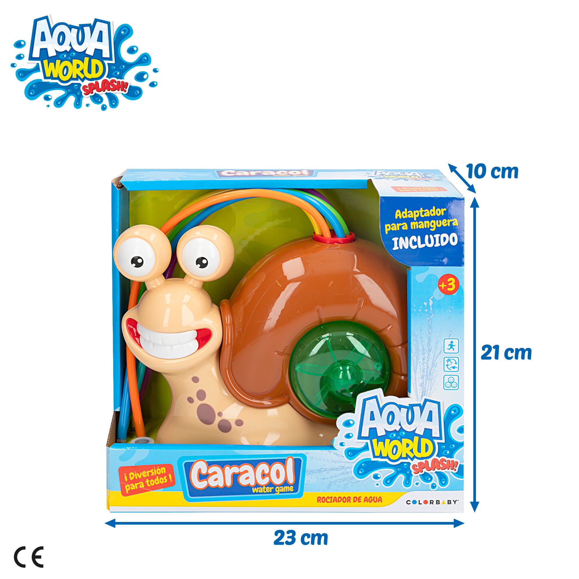 Brinquedo de aspersor de água em forma de caracol da Aqua World