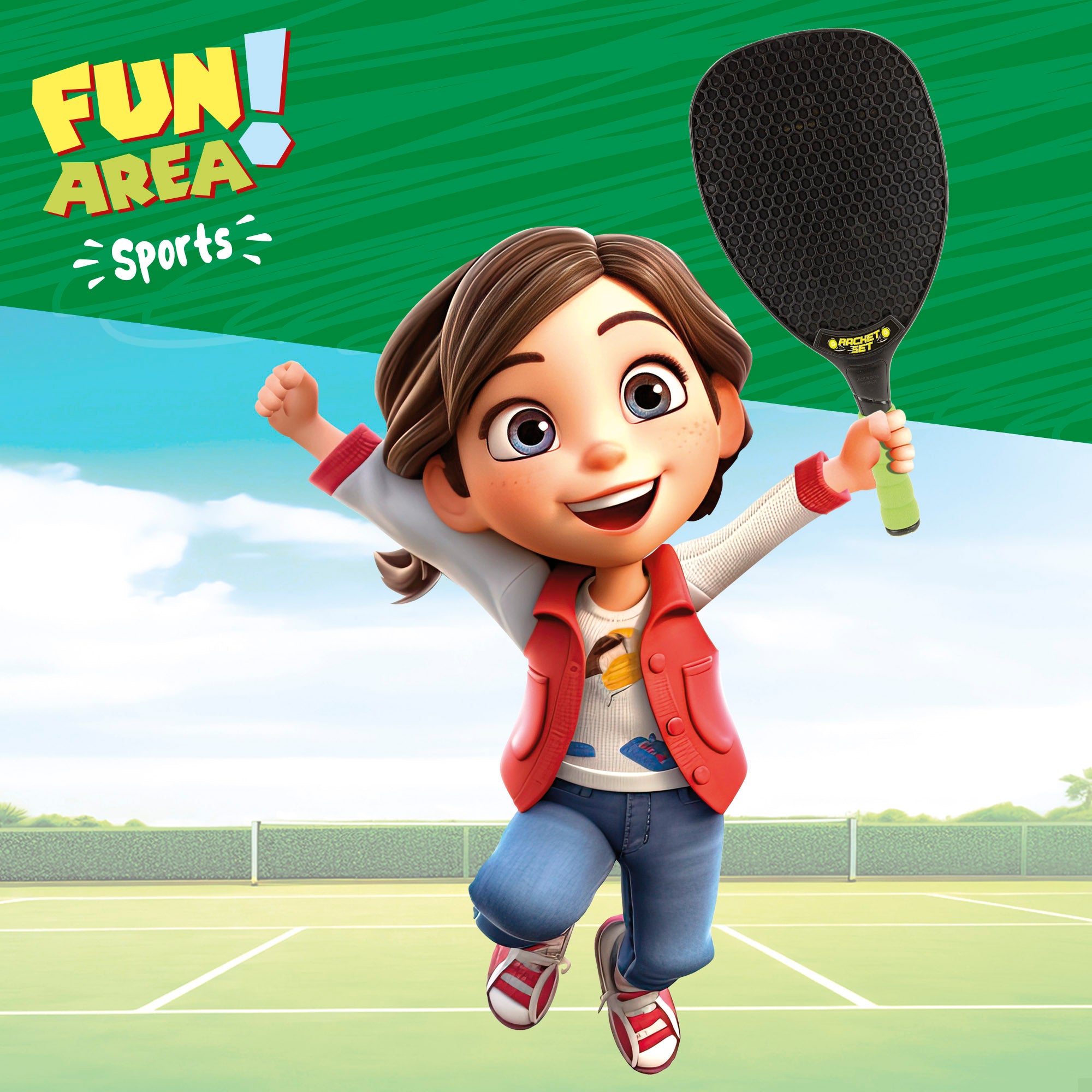 Conjunto de 2 raquetes de praia com bola COLORBABY