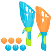 Jogo de lançamento de bolas com 2 raquetes e 6 bolas - Área de Diversão!