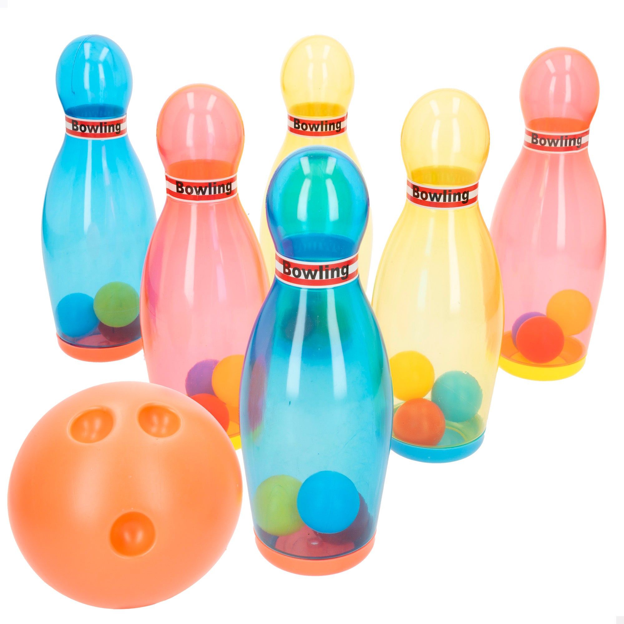 Conjunto de bowling de 20 cm com bola e bolsa de transporte da Fun Area!