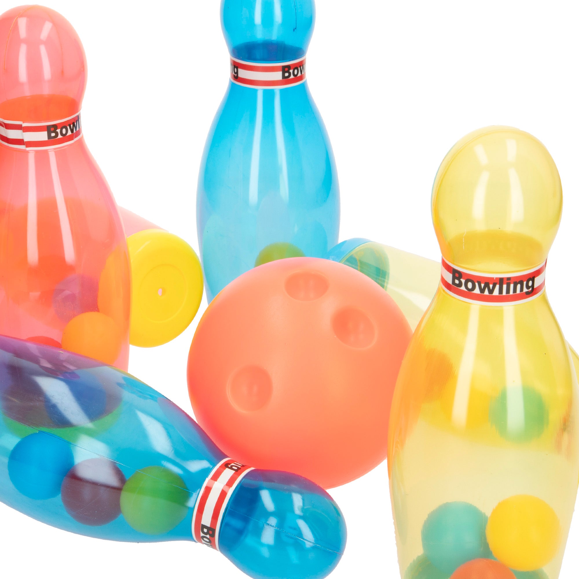 Conjunto de bowling de 20 cm com bola e bolsa de transporte da Fun Area!