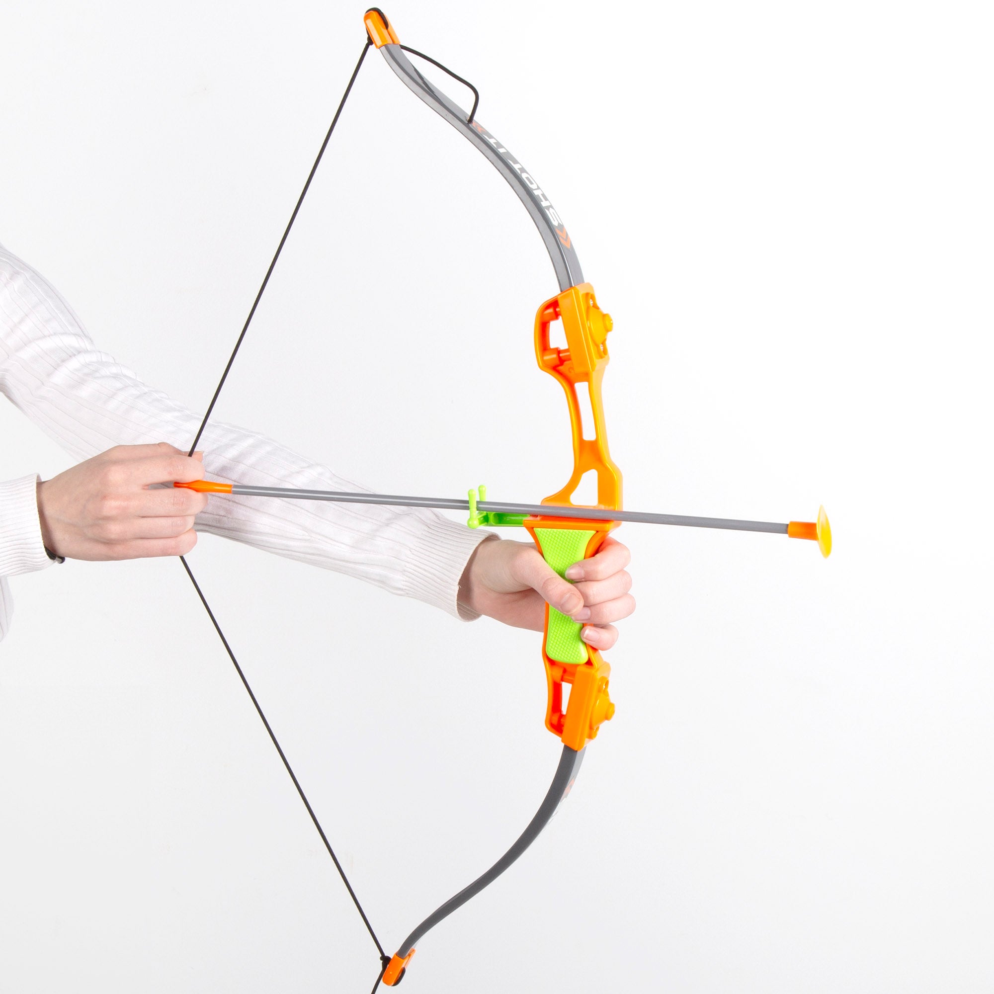 Conjunto de arco e flecha Fun Area de 50 cm com alvos e estojo!