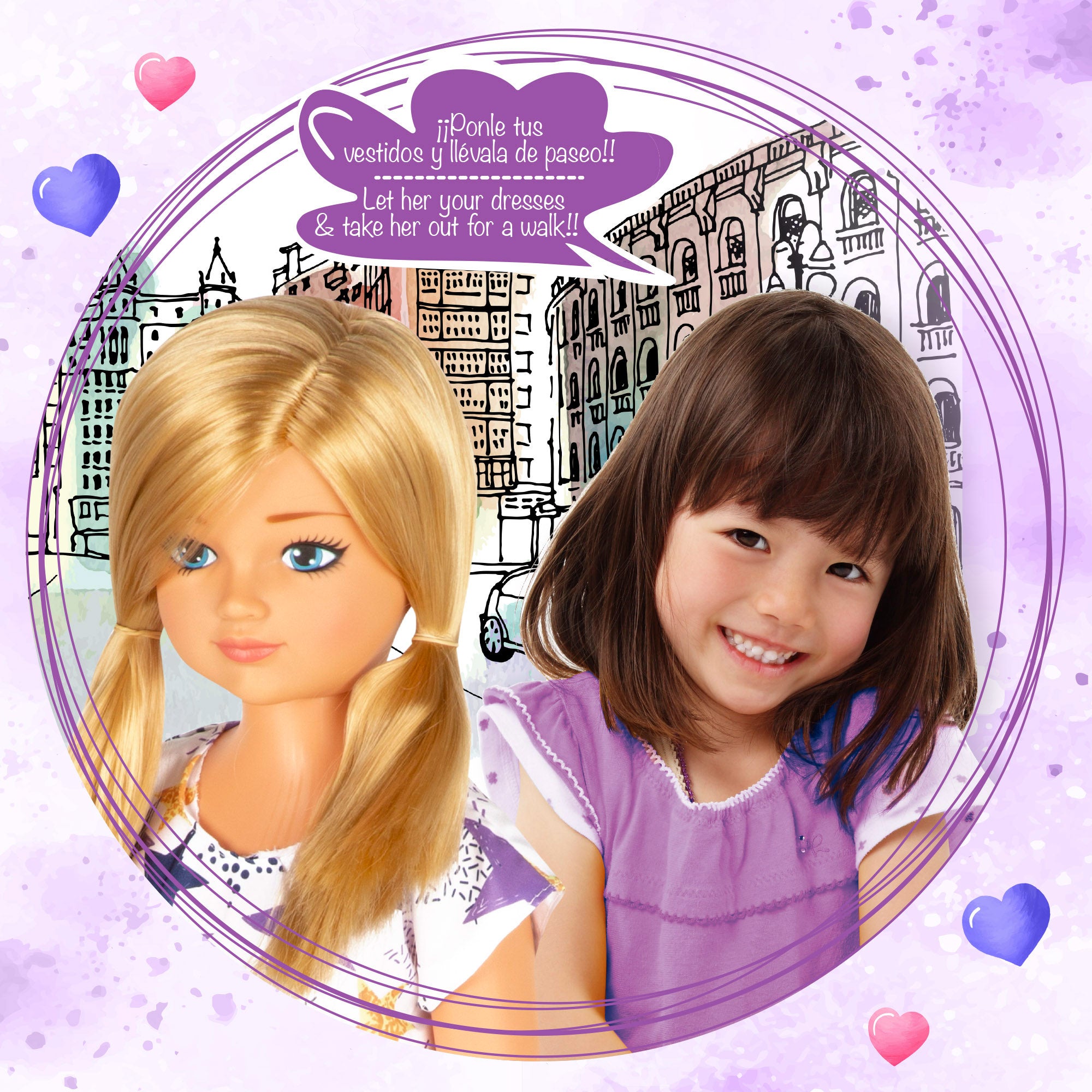 Boneca grande com vestido casual, 85 cm Maria