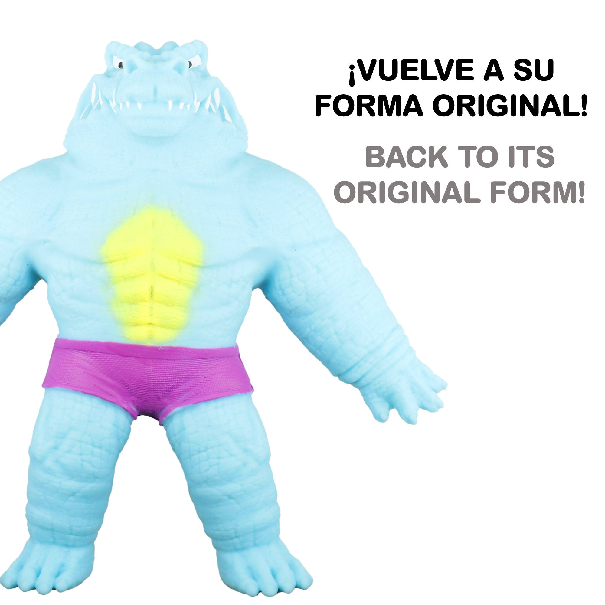 Boneca anti-stress Stretchapalz Crocodilo Fluorescente