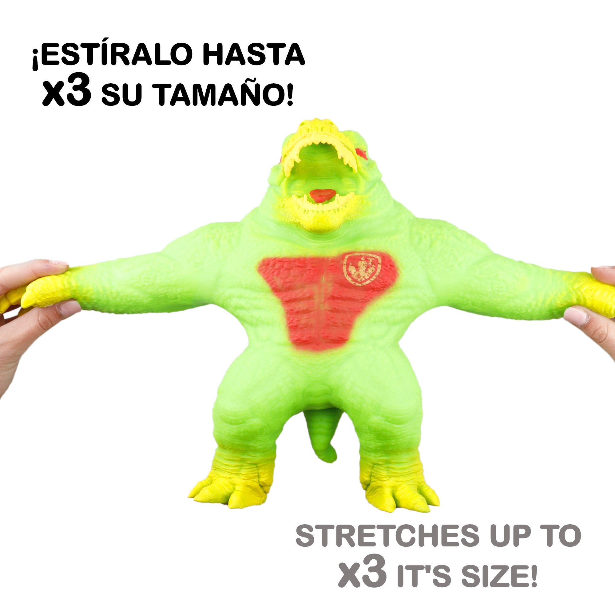 Boneca Elástica Anti-Stress Dinossauro Guerreiro Stretchapalz
