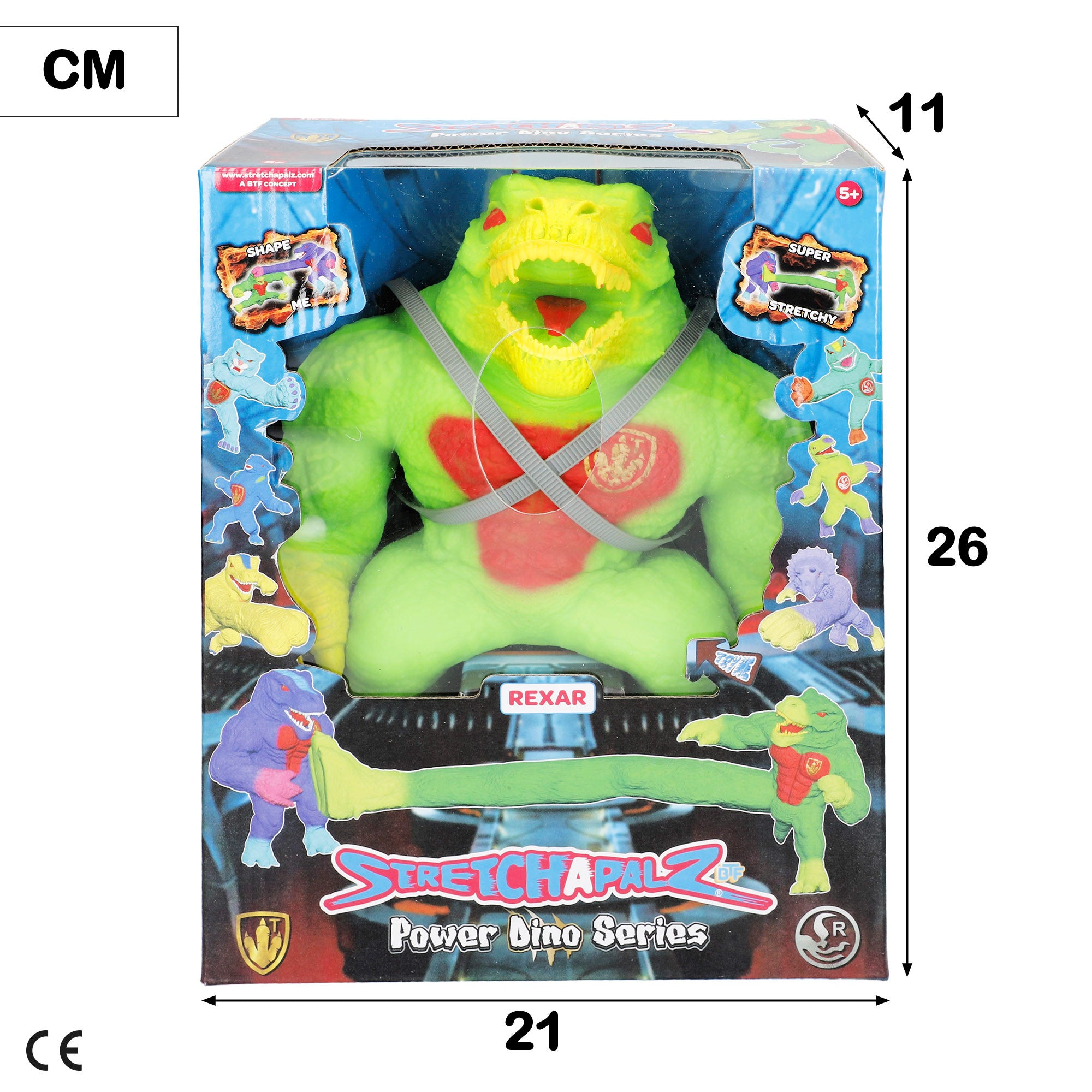 Boneca Elástica Anti-Stress Dinossauro Guerreiro Stretchapalz