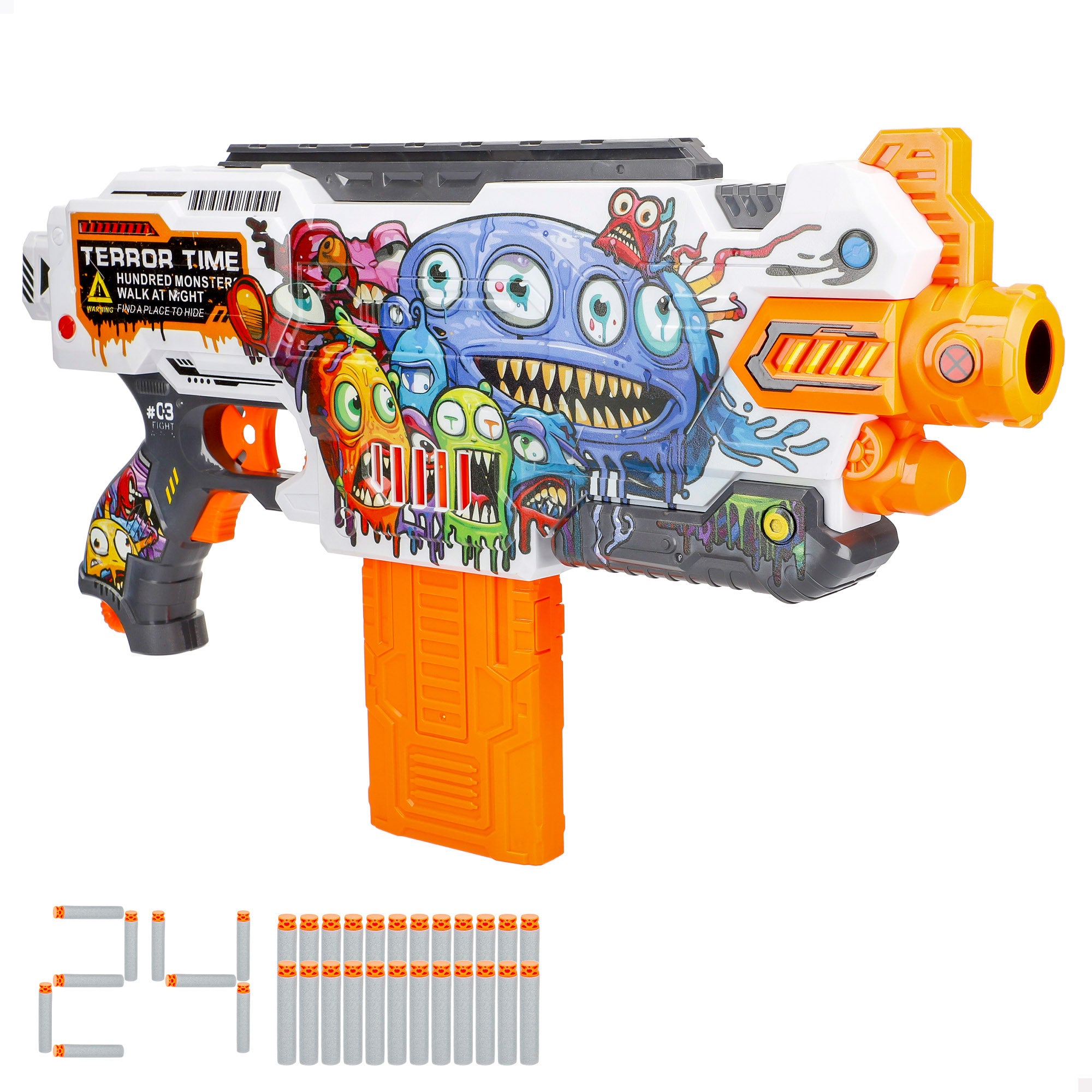 Pistola de brinquedo V-Zone Electric Monster com 24 dardos de espuma