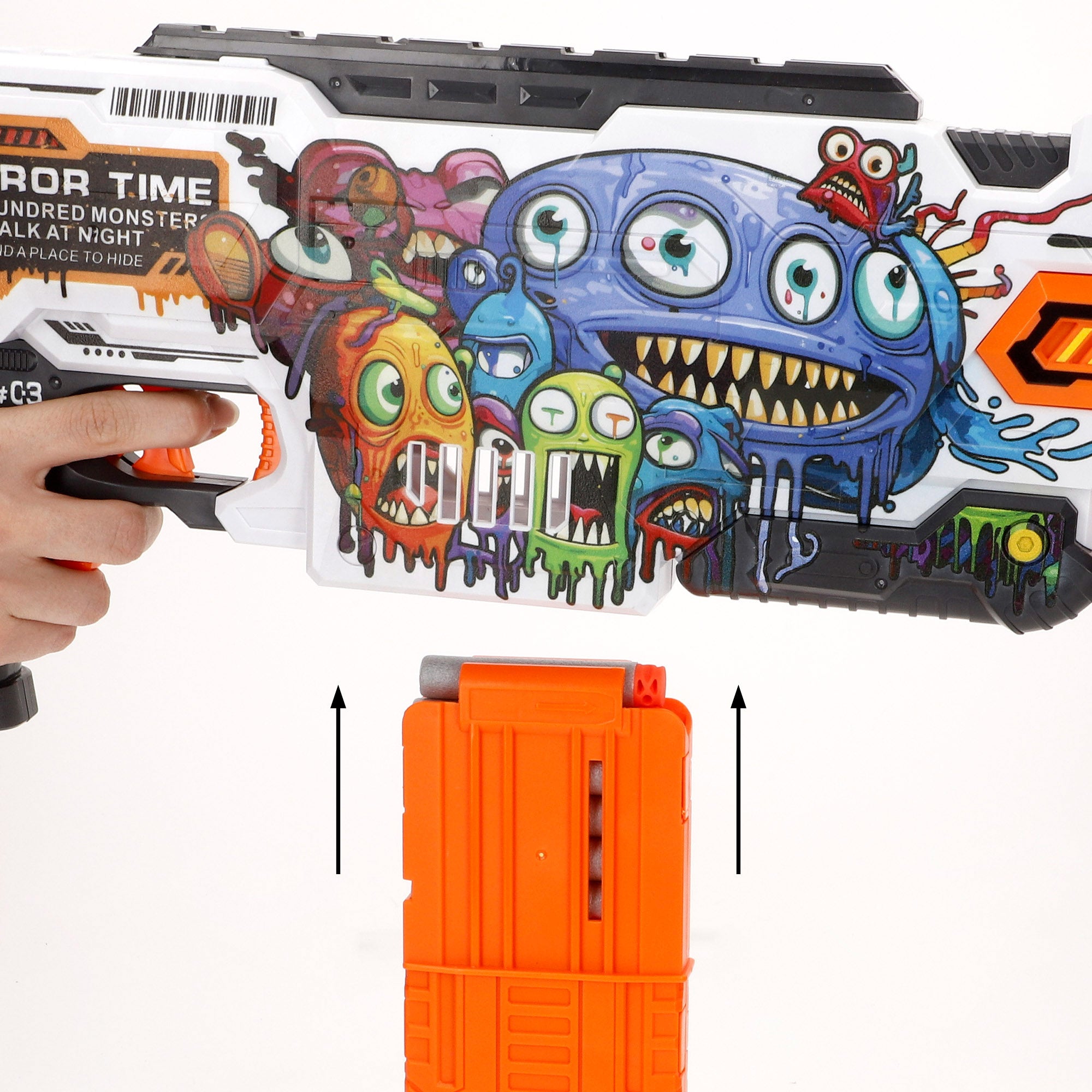 Pistola de brinquedo V-Zone Electric Monster com 24 dardos de espuma