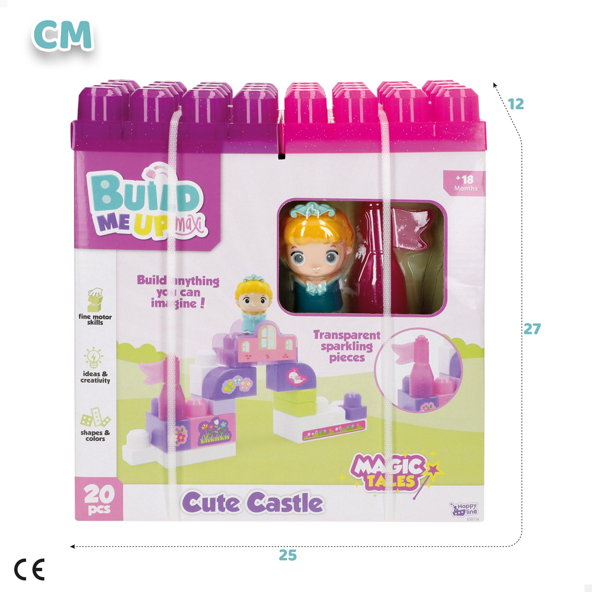 Conjunto de blocos de construção Princesa, 20 peças, COLORBABY