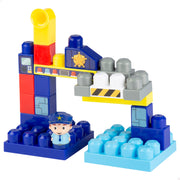 Conjunto de Blocos de Montar da Polícia com 20 Peças COLORBABY