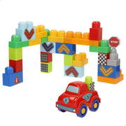 Conjunto de Blocos de Montar Carro de Corrida COLORBABY com 25 Peças