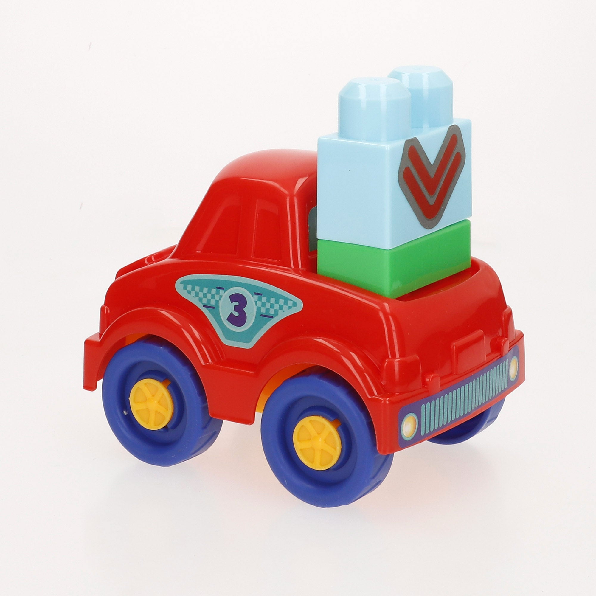 Conjunto de Blocos de Montar Carro de Corrida COLORBABY com 25 Peças