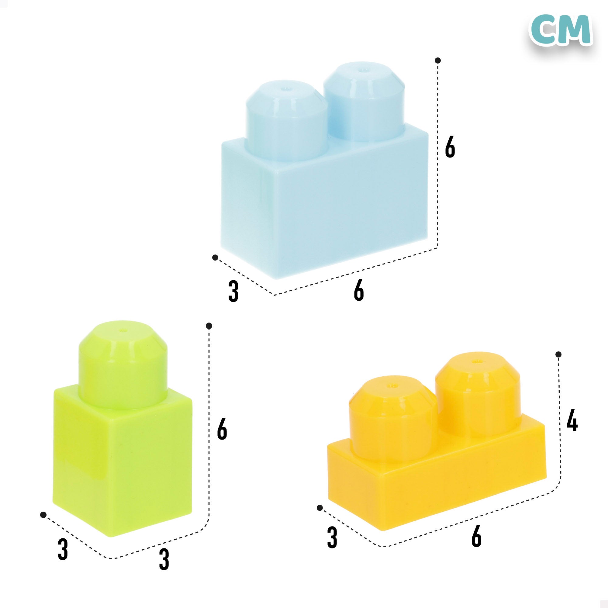 Conjunto de blocos de montar foguete com 70 peças, cores sortidas, COLORBABY