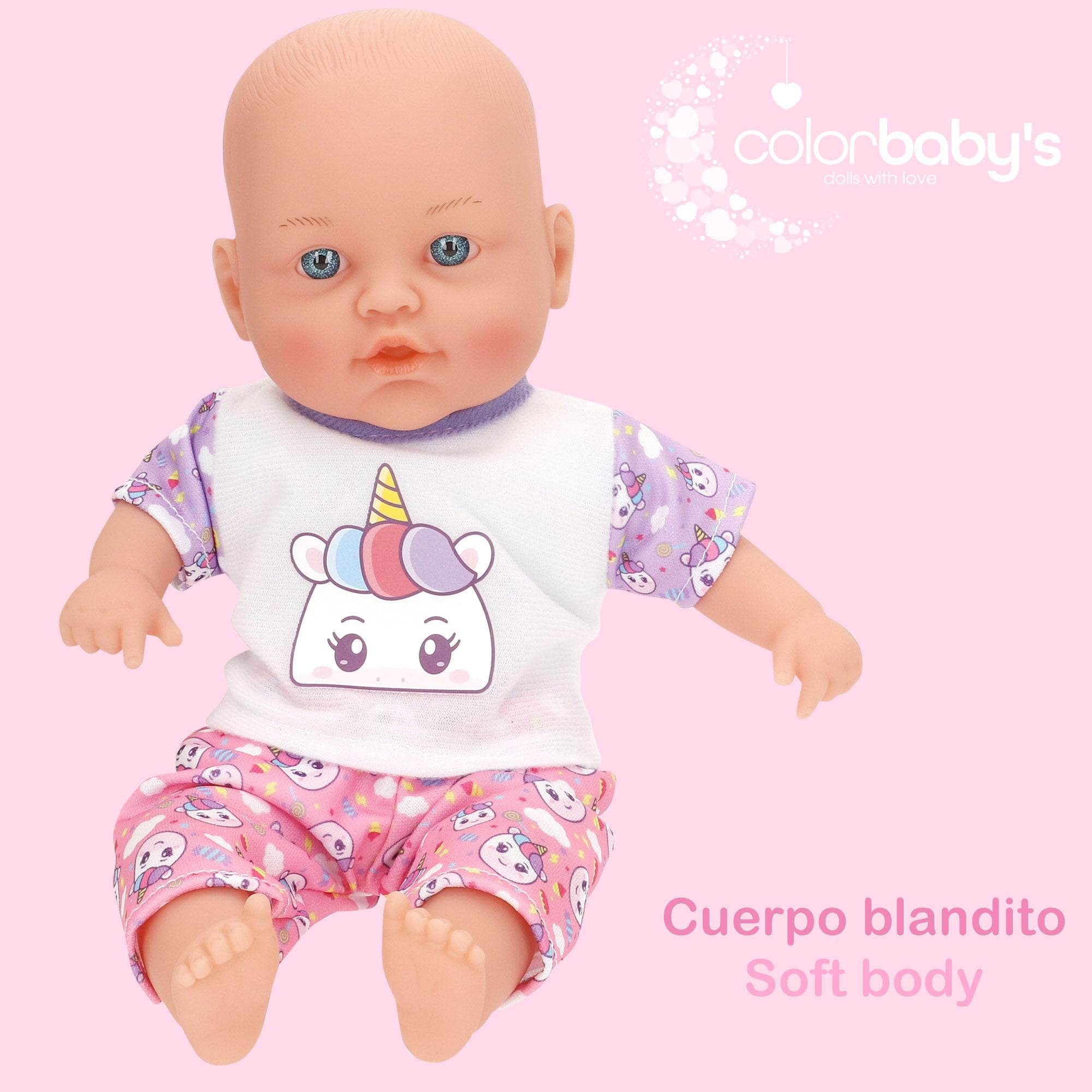 Boneca de pano para bebé, 32 cm, COLORBABY