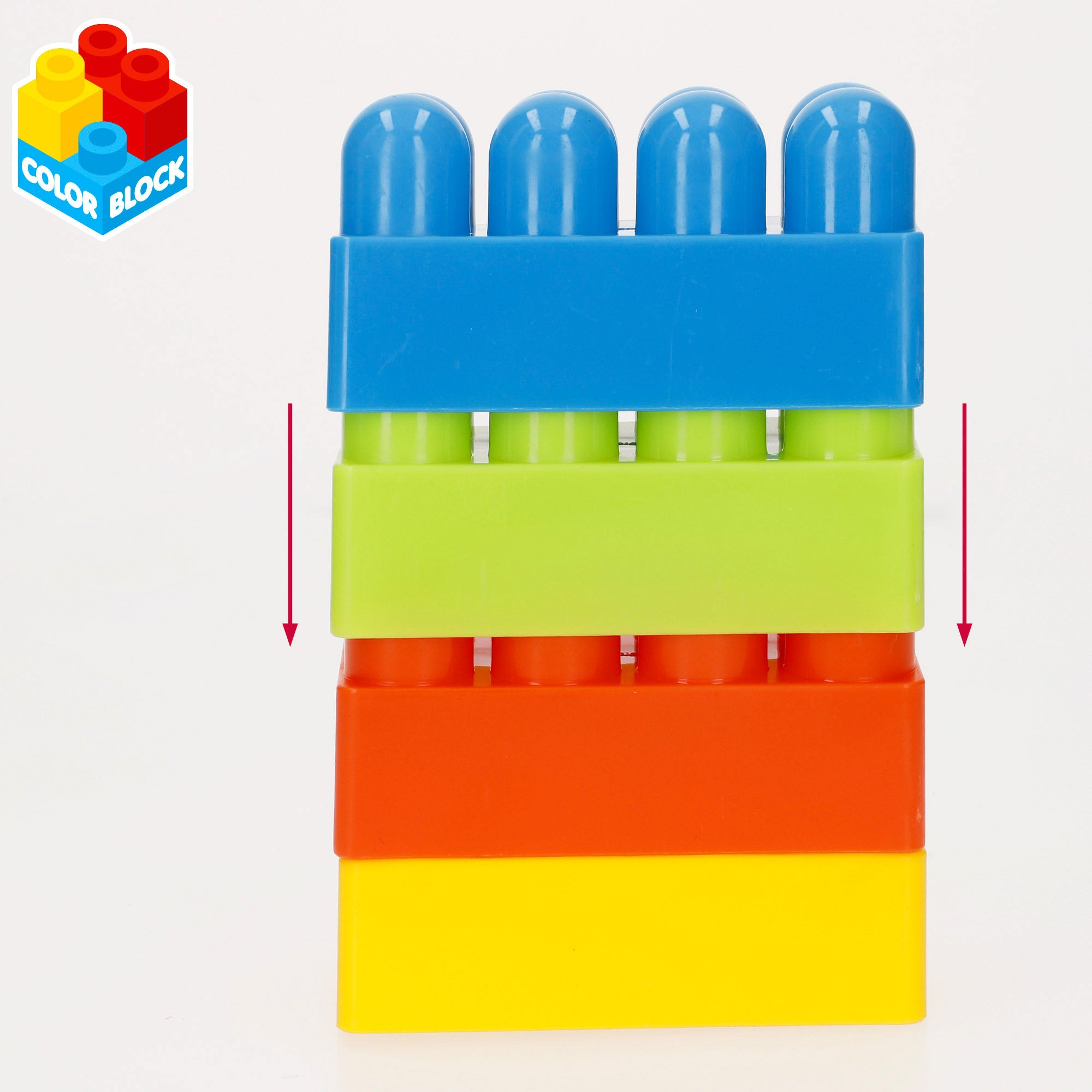 Conjunto de Blocos de Construção Maxi Color Block com 144 Peças