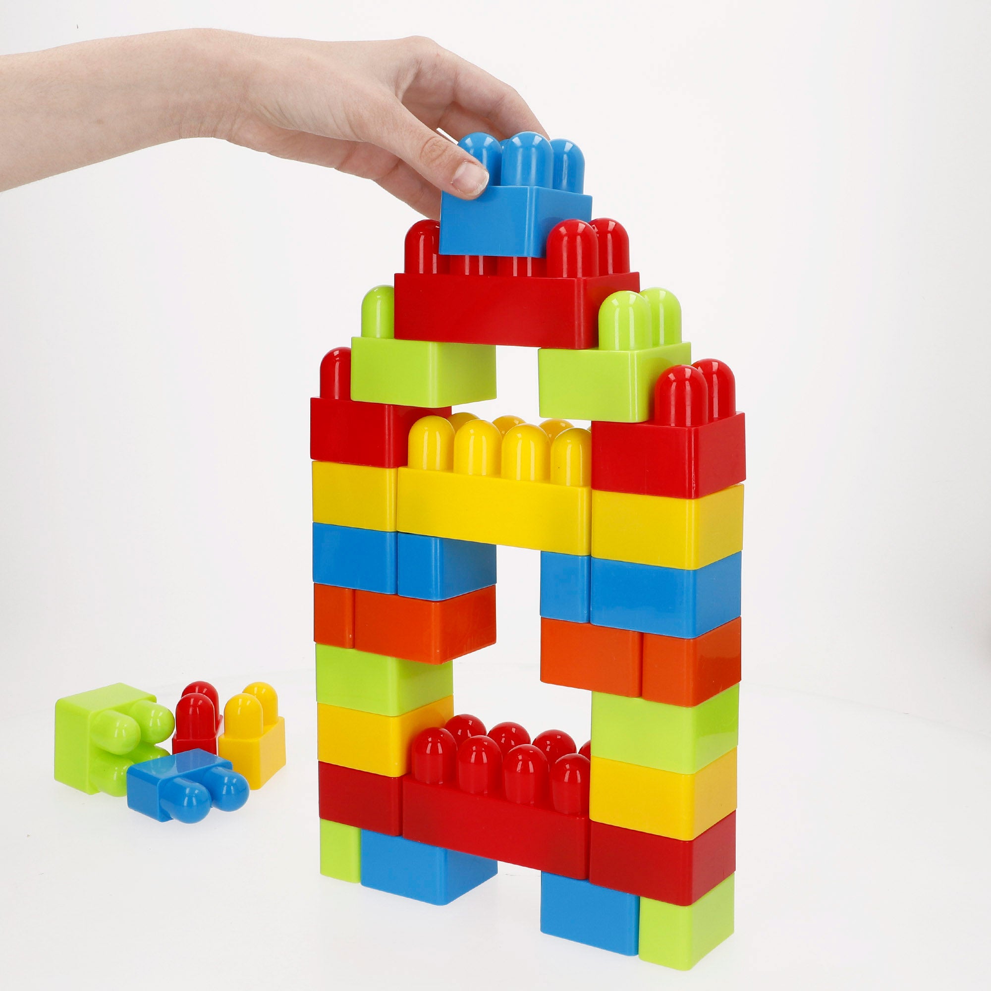 Conjunto de Blocos de Construção Maxi Color Block com 144 Peças