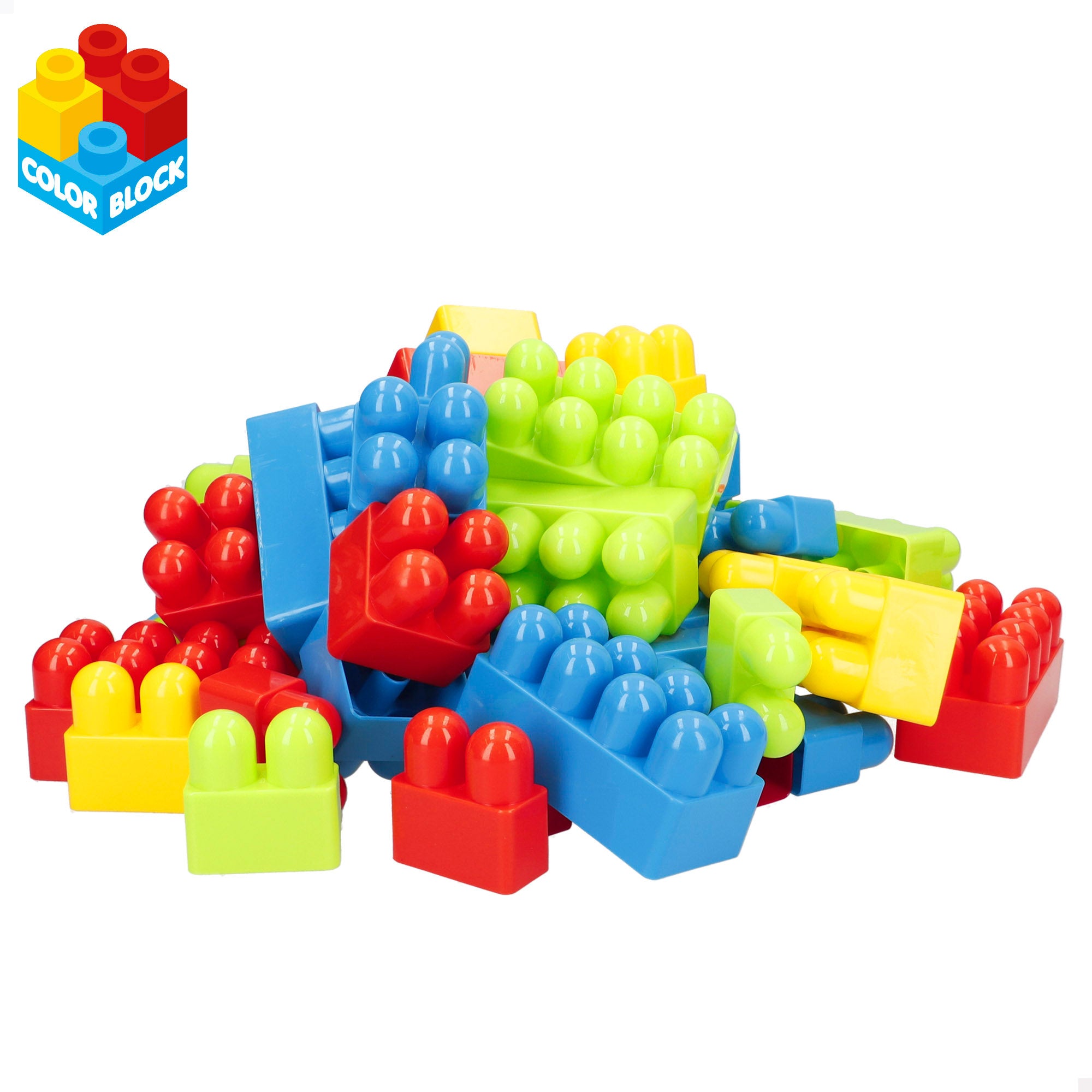 Conjunto de Blocos de Construção Maxi Color Block com 144 Peças