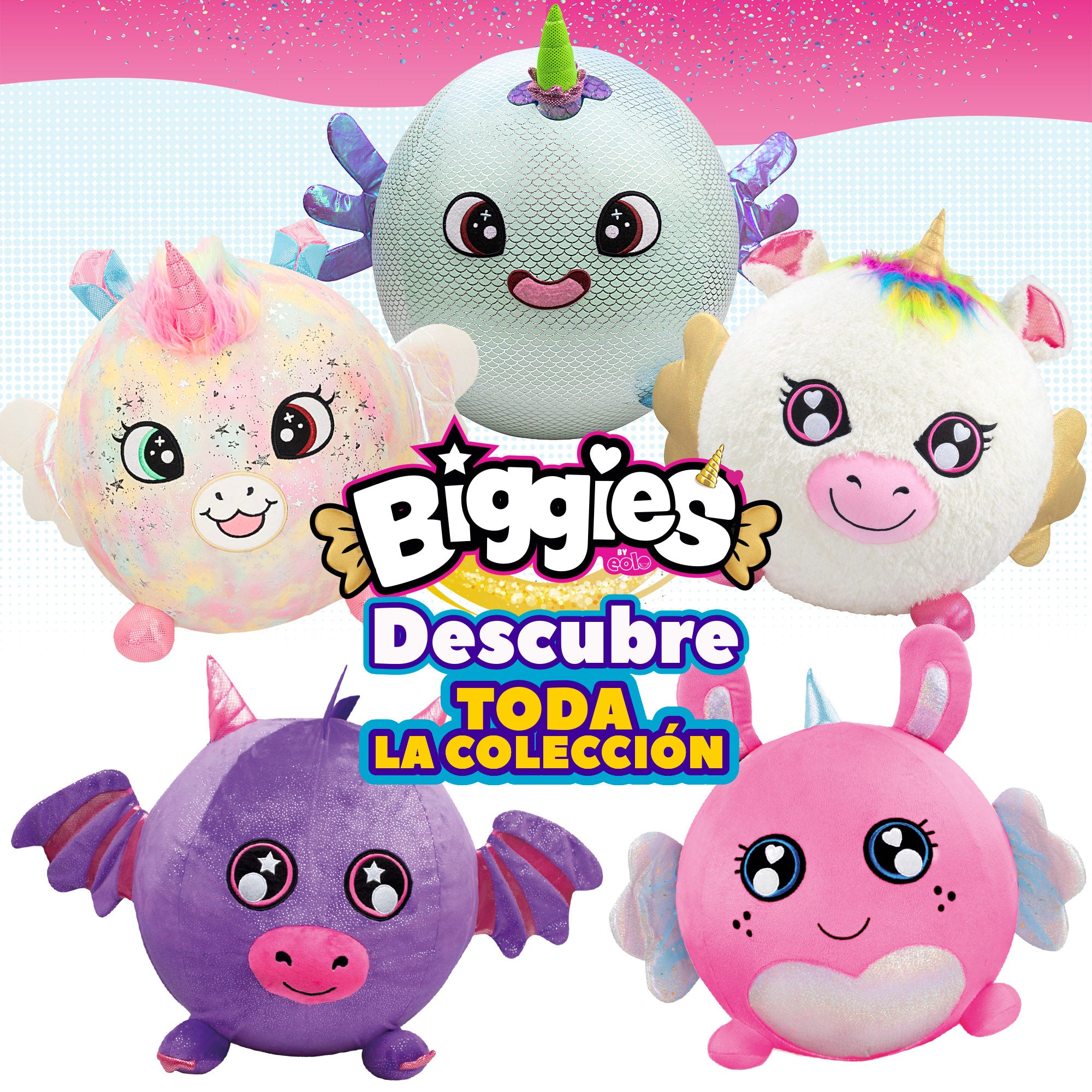Cão de peluche insuflável brilhante Biggies XXL