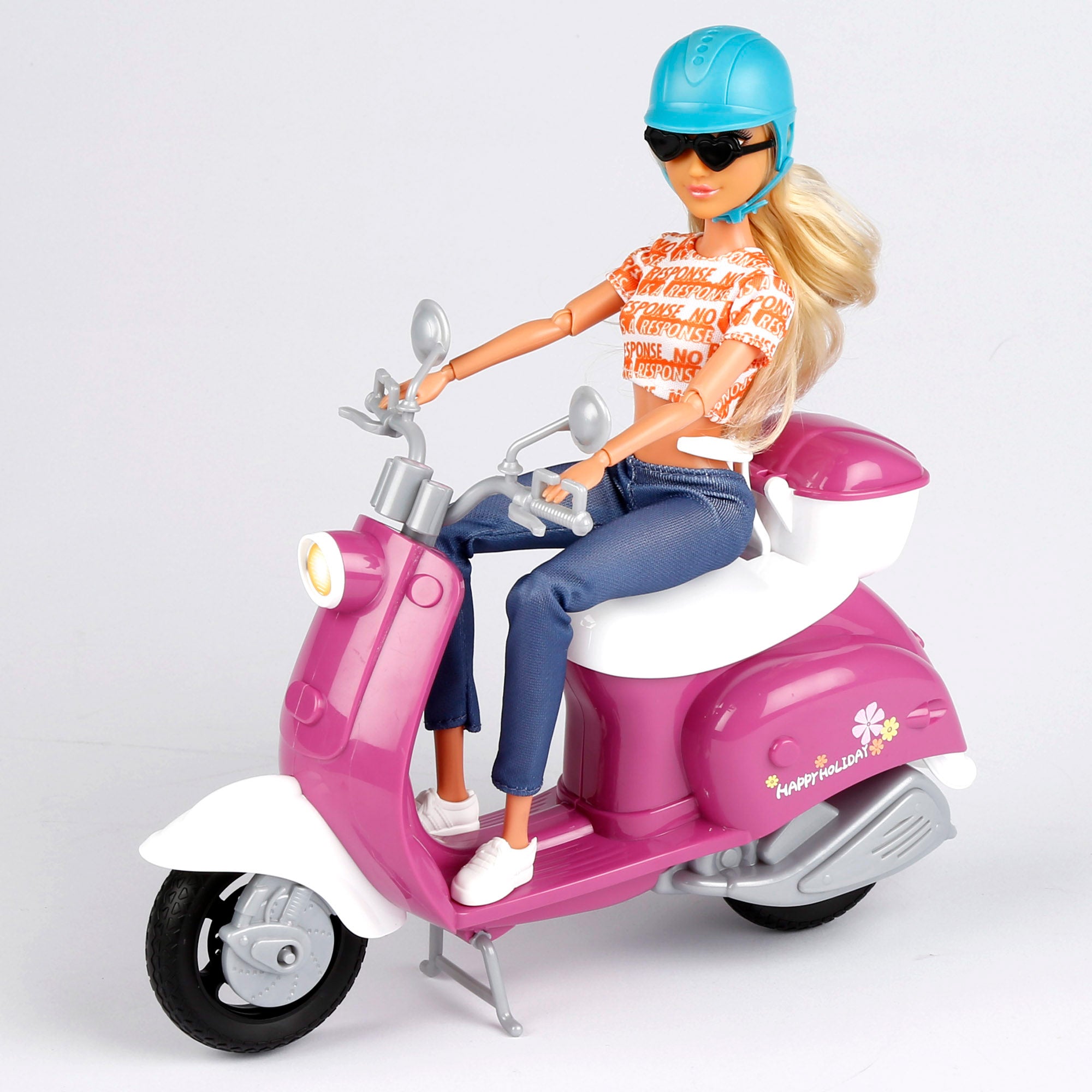 Boneca Isabella com trotinete e acessórios