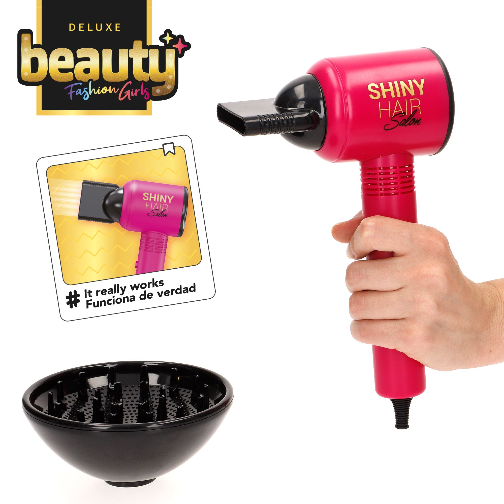 Kit de cabeleireiro infantil com acessórios de beleza