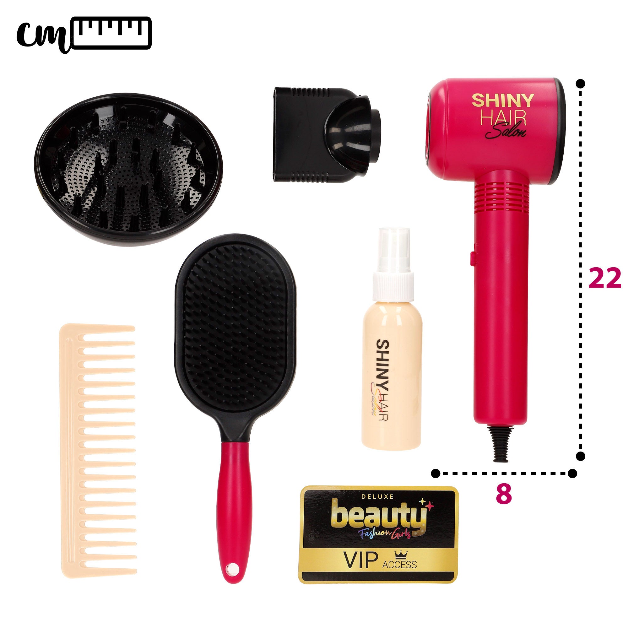 Kit de cabeleireiro infantil com acessórios de beleza