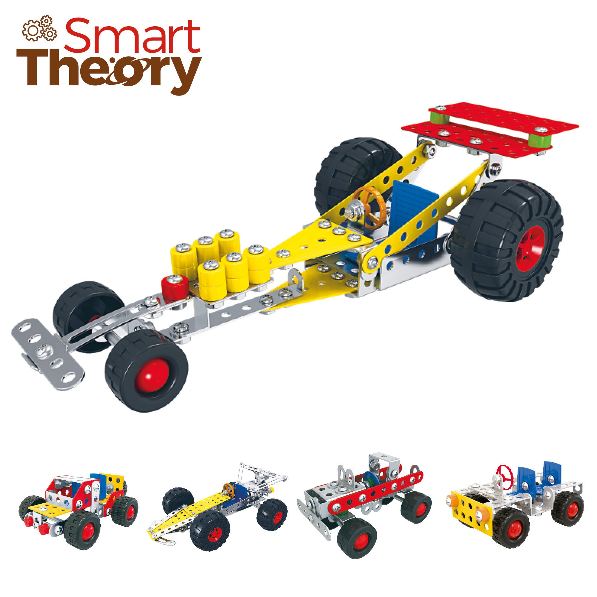 Conjunto de construção em metal Smart Theory com 5 carruagens, 236 peças