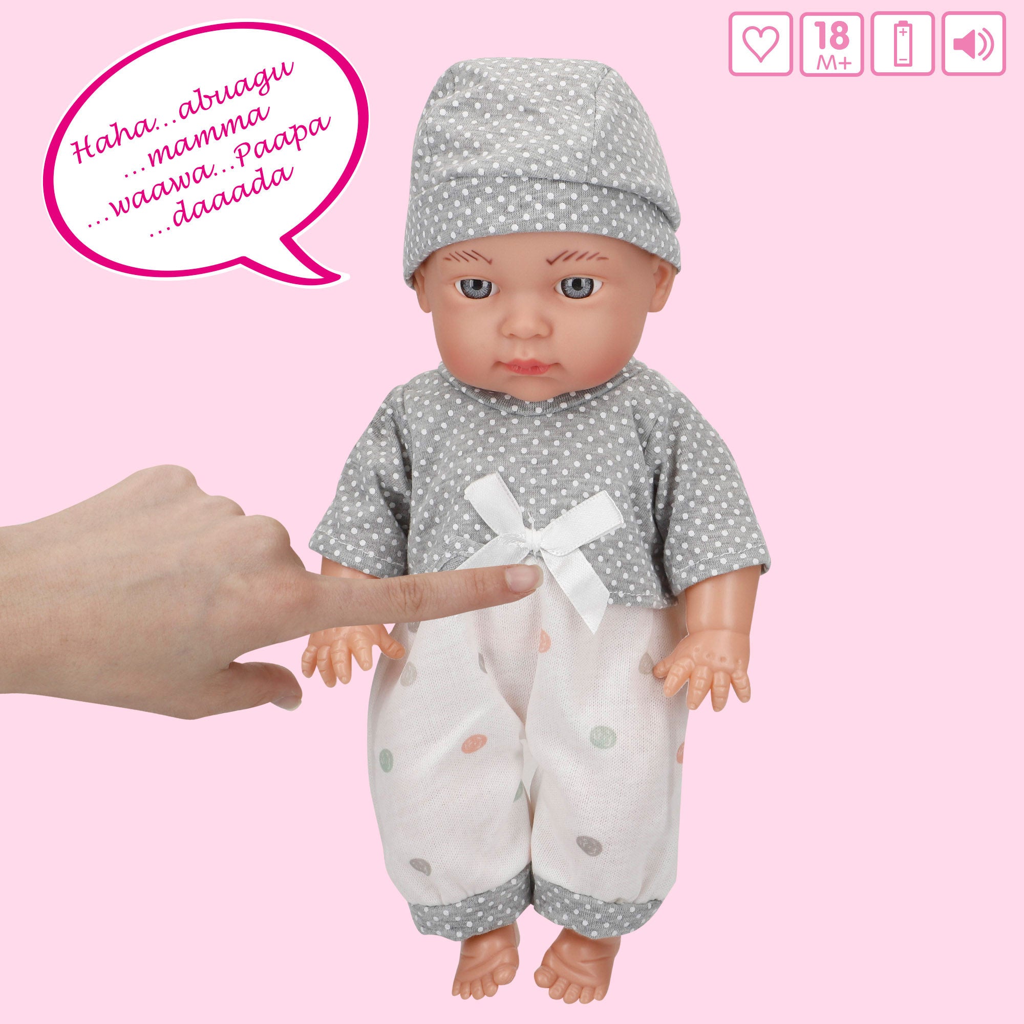 Boneca COLORBABY de 30 cm com som