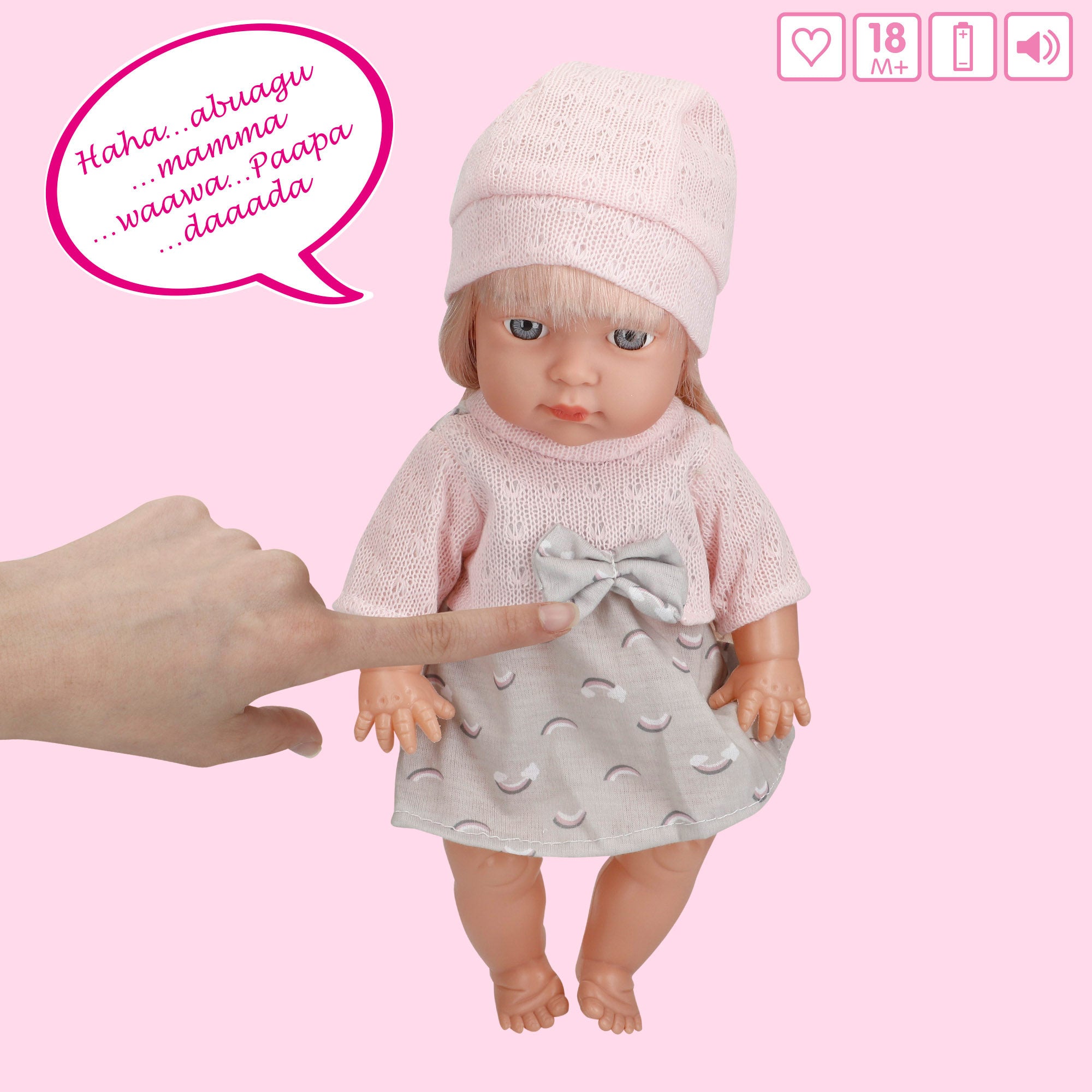 Boneca COLORBABY de 30 cm com sons