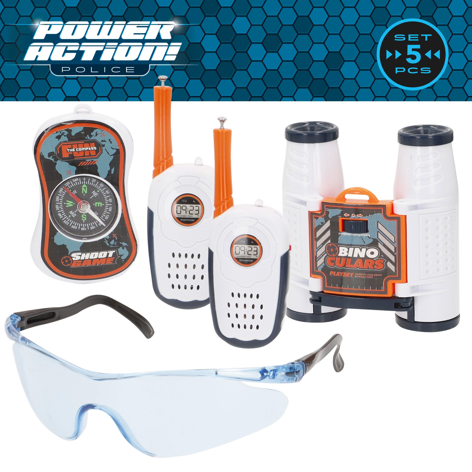 Conjunto de Brinquedo Polícia Power Action com Luzes