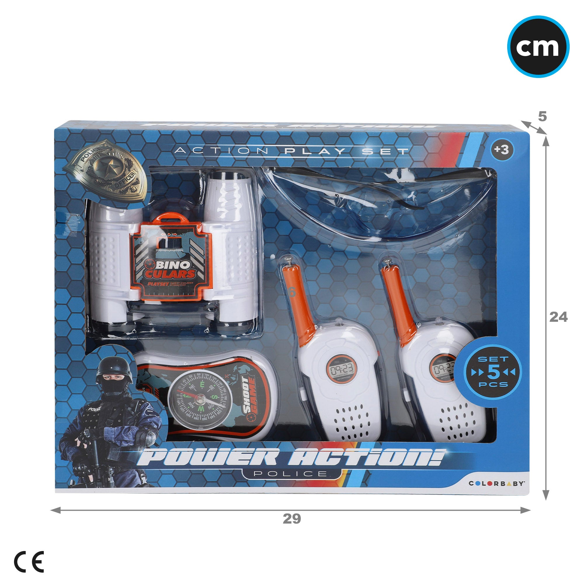 Conjunto de Brinquedo Polícia Power Action com Luzes