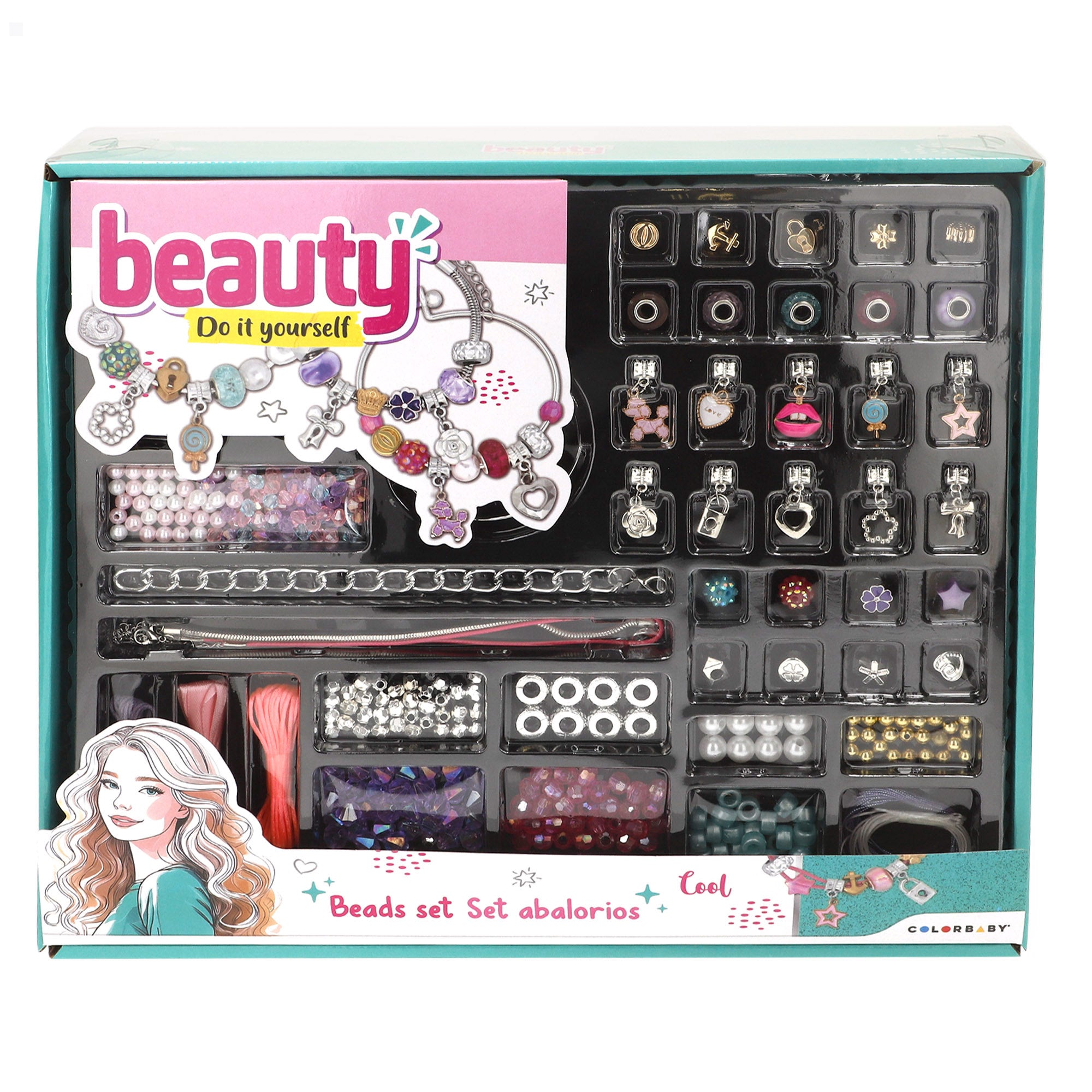 Kit de pulseira com pendentes de beleza