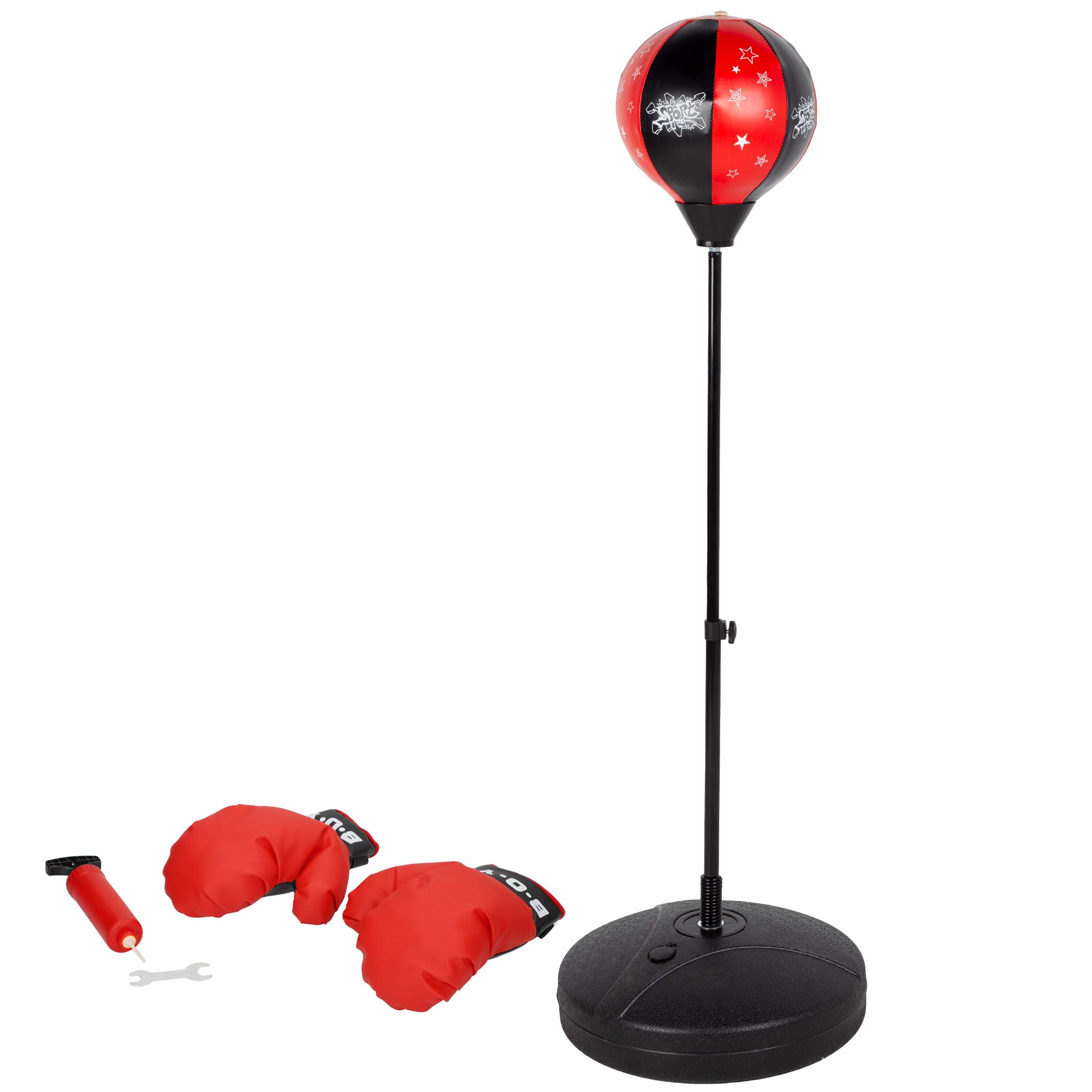 Saco de boxe para criança CB Sports com luvas e bomba de ar.