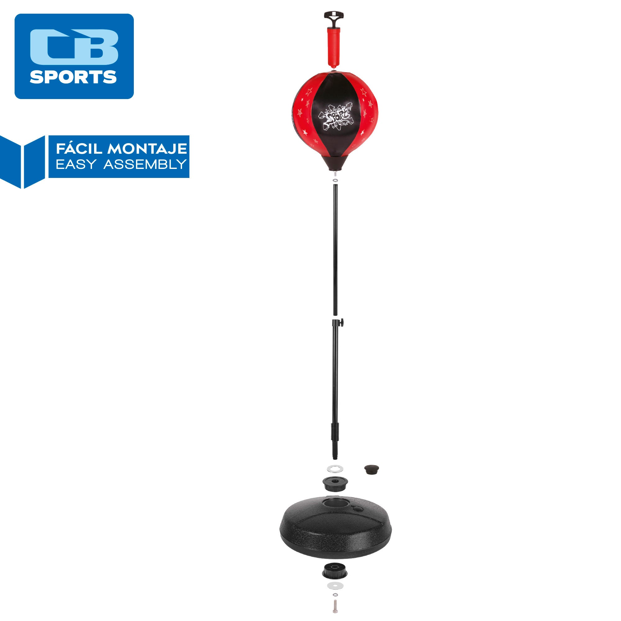 Saco de boxe para criança CB Sports com luvas e bomba de ar.
